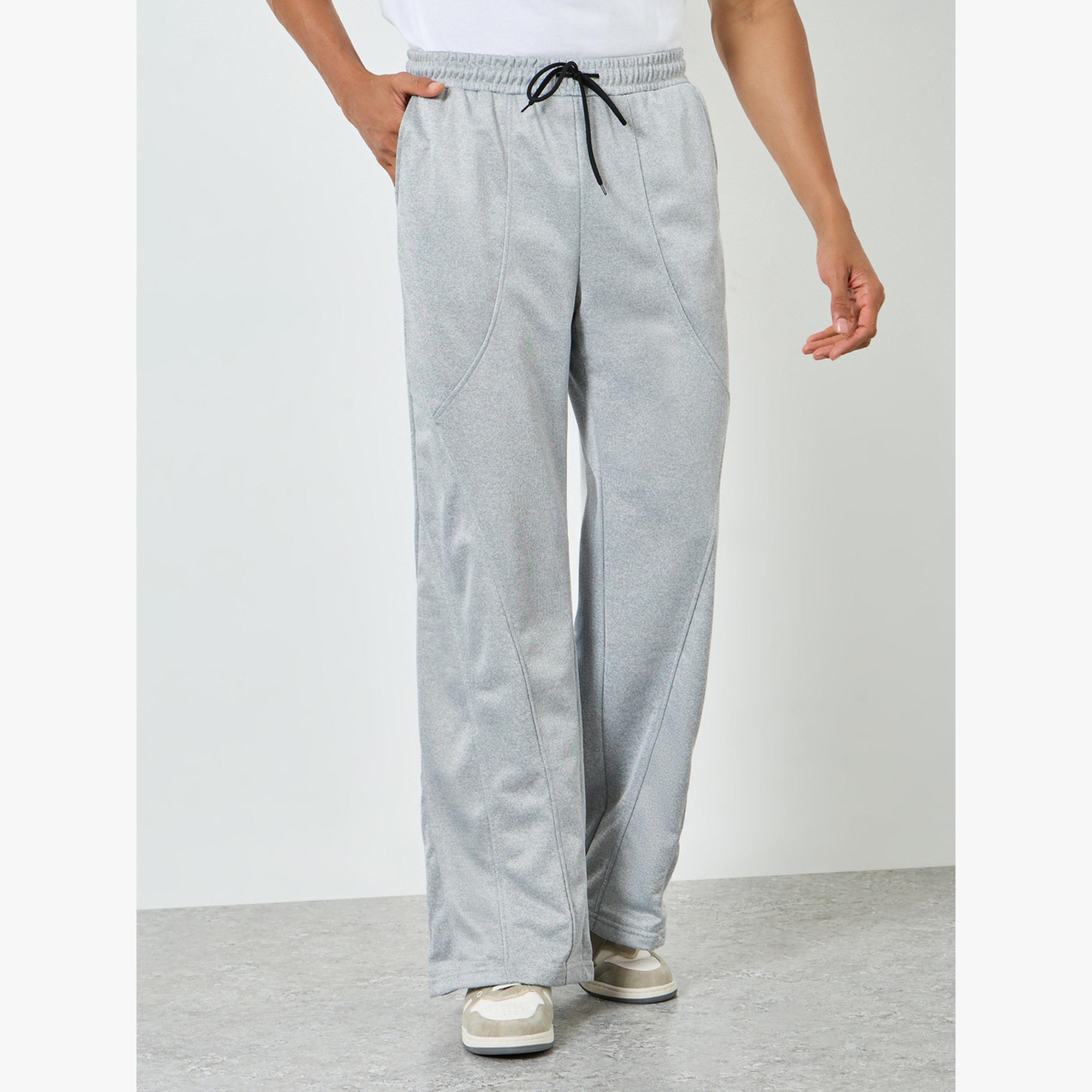 Take Two Men Grey Wide Leg Pintuck Trousers-men-clothing-bottoms-joggers-image-1