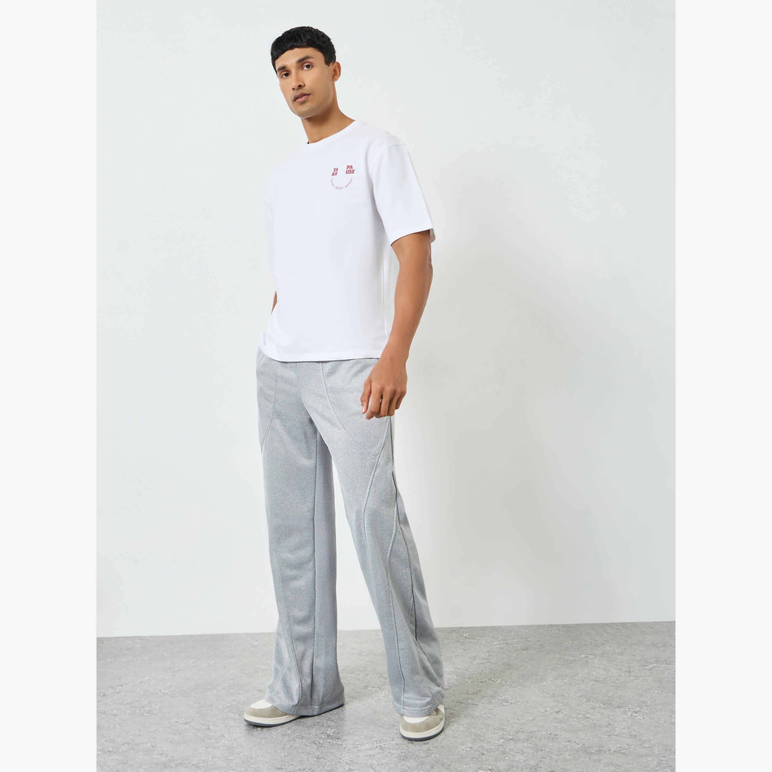 Take Two Men Grey Wide Leg Pintuck Trousers-men-clothing-bottoms-joggers-image-2
