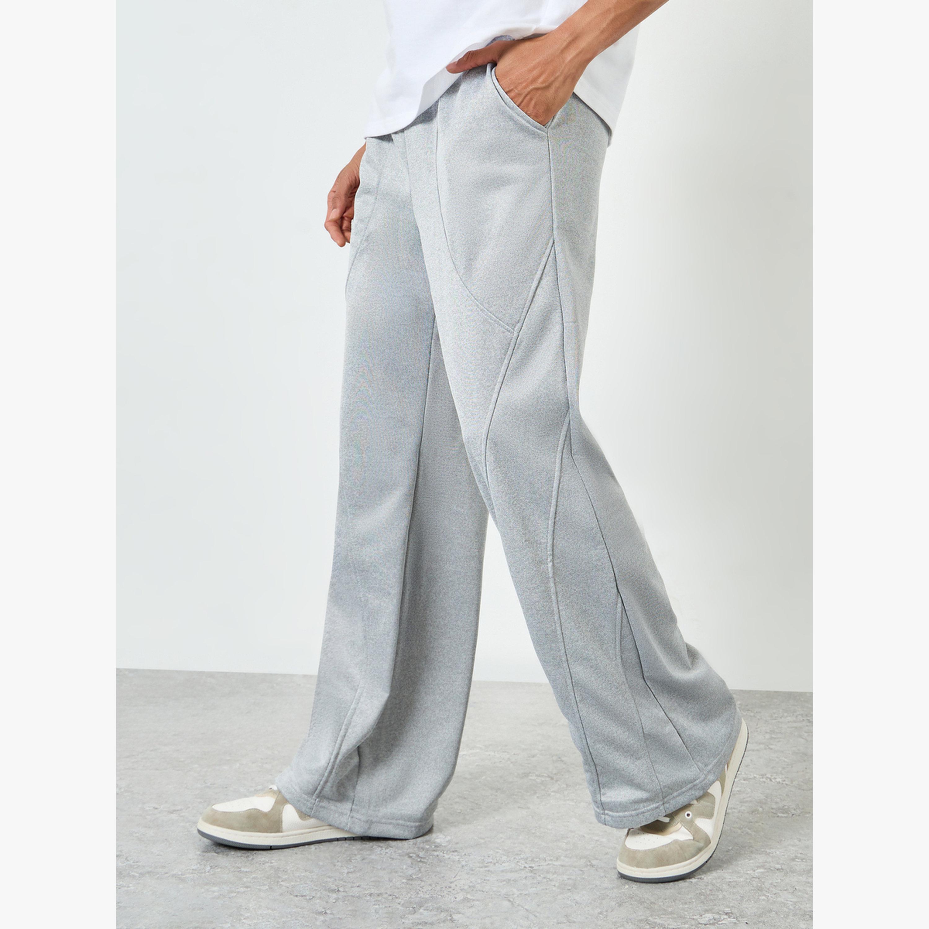 Take Two Men Grey Wide Leg Pintuck Trousers-men-clothing-bottoms-joggers-image-3