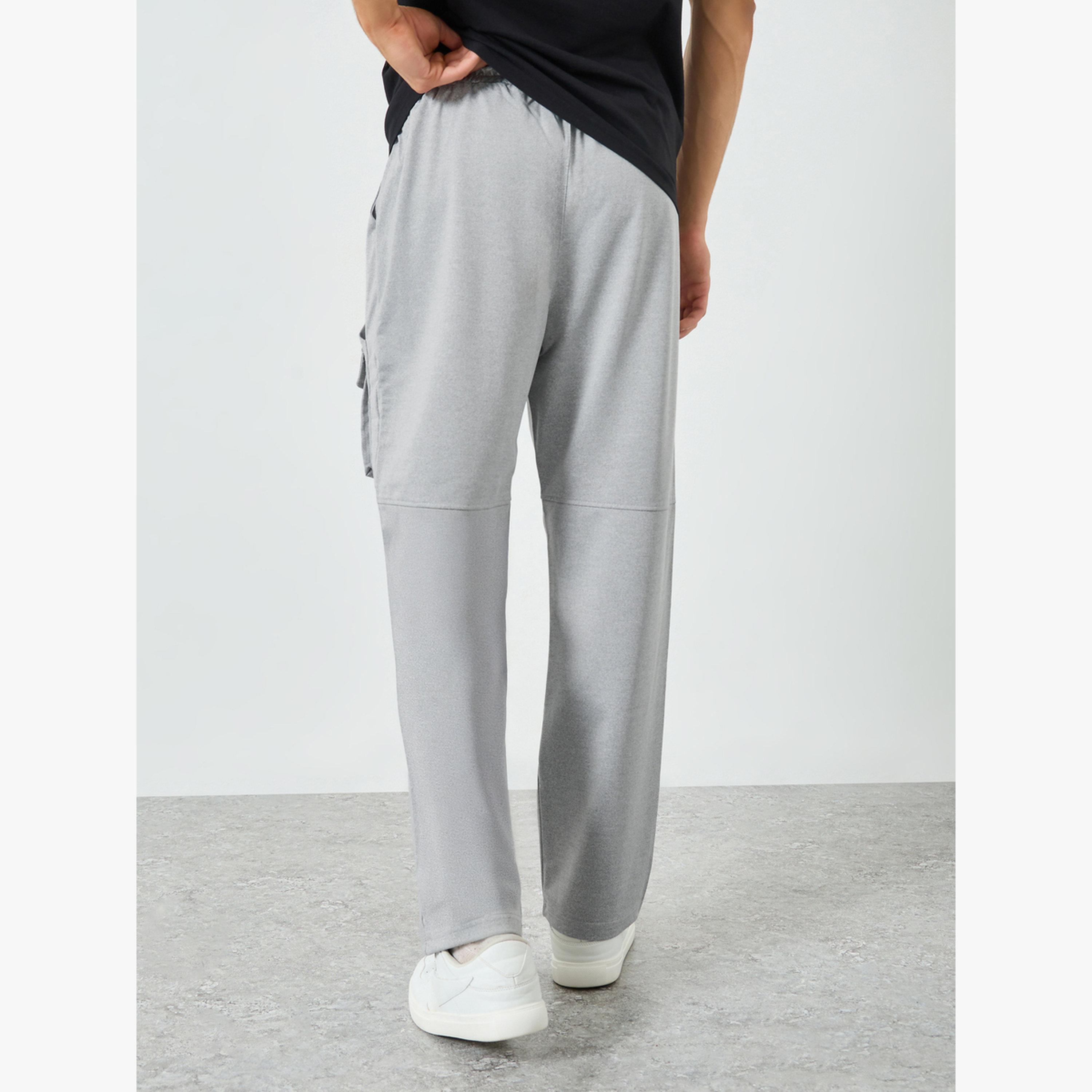 Take Two Men Grey Relaxed Fit Cargo Pants-men-clothing-bottoms-joggers-image-4