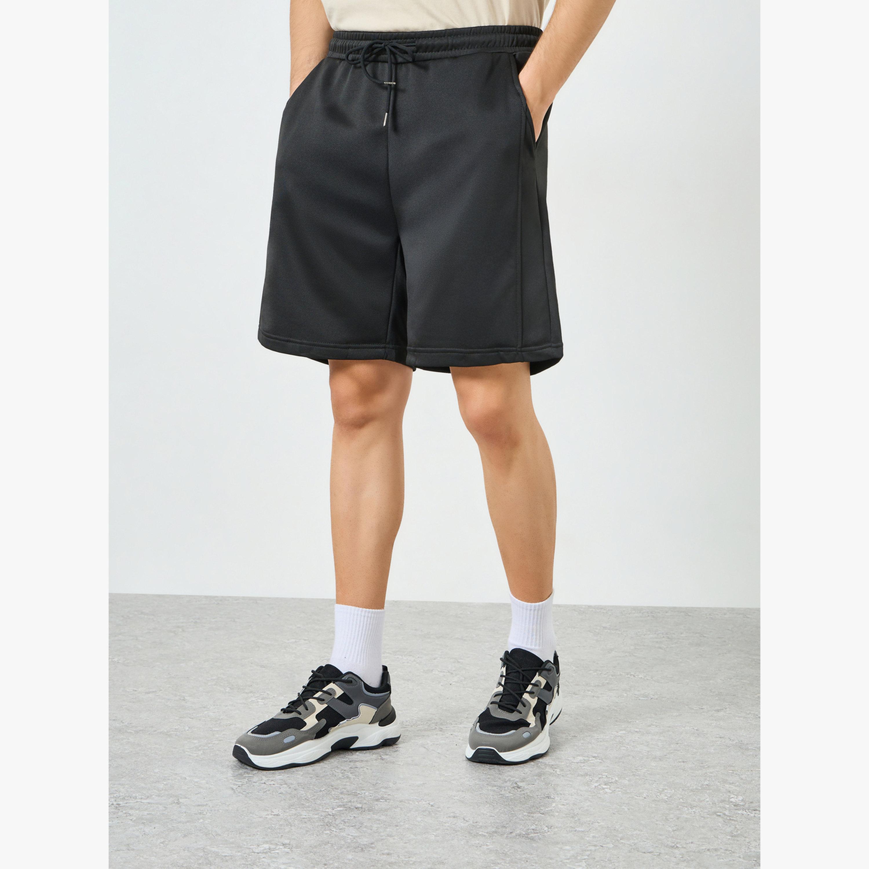 Take Two Men Black Shorts with Drawstring-men-clothing-swimandbeach-shorts-image-1