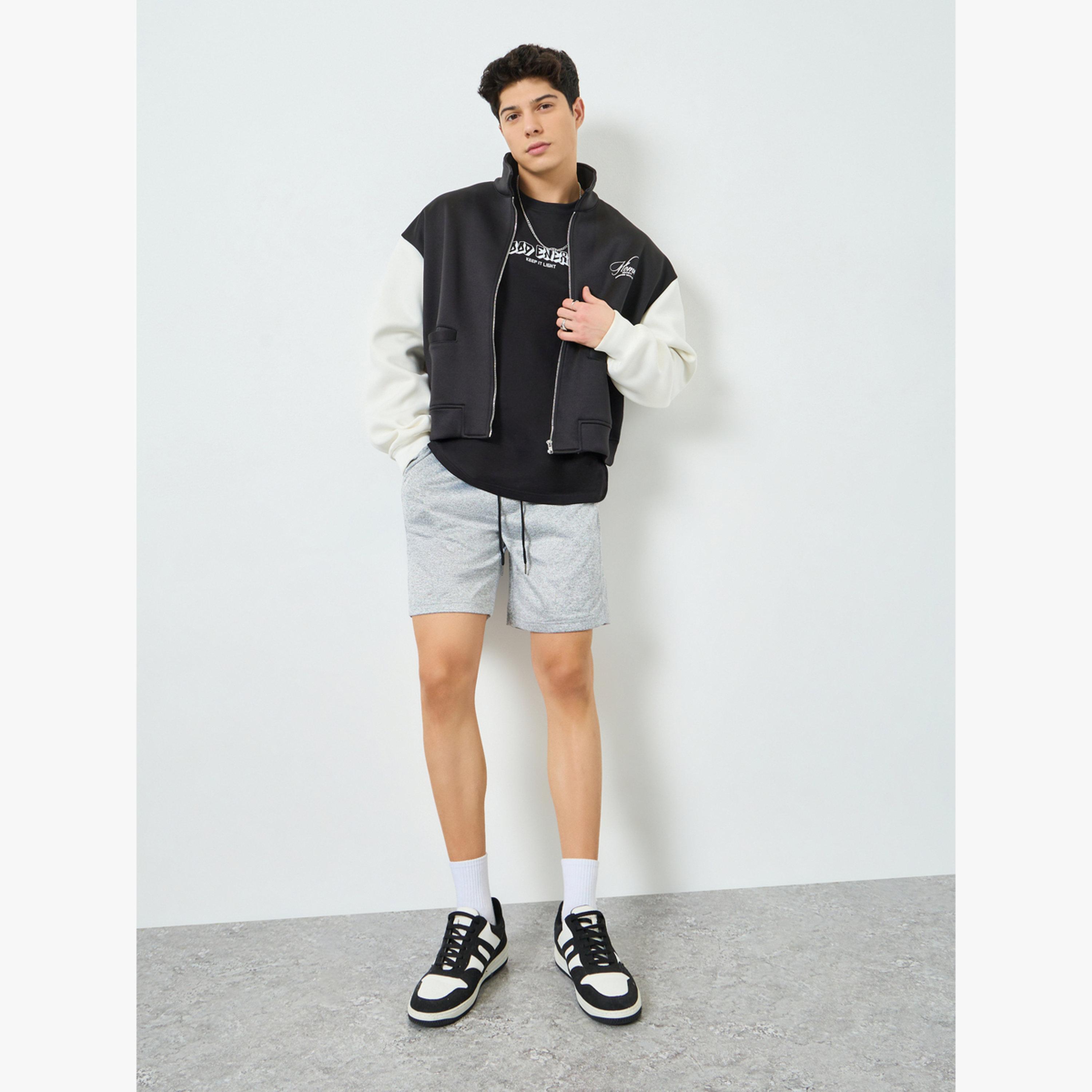 Take Two Men Grey Shorts with Drawstring-men-clothing-swimandbeach-shorts-image-2