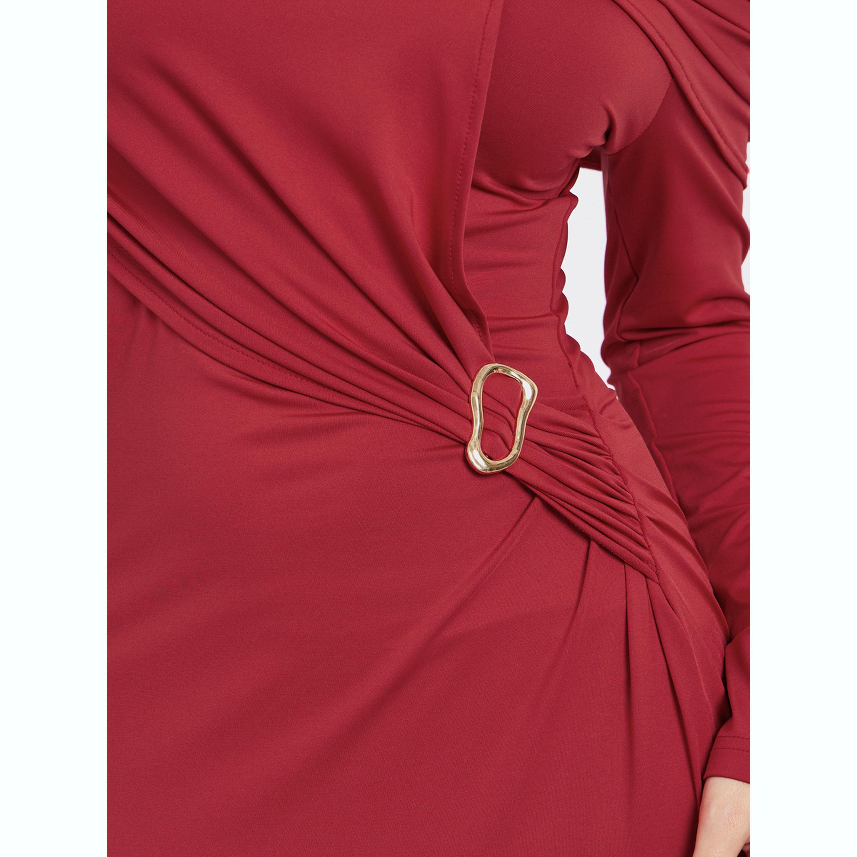 Styli Red Asymmetric Neck Maxi Dress-women-clothing-dresses-image-5
