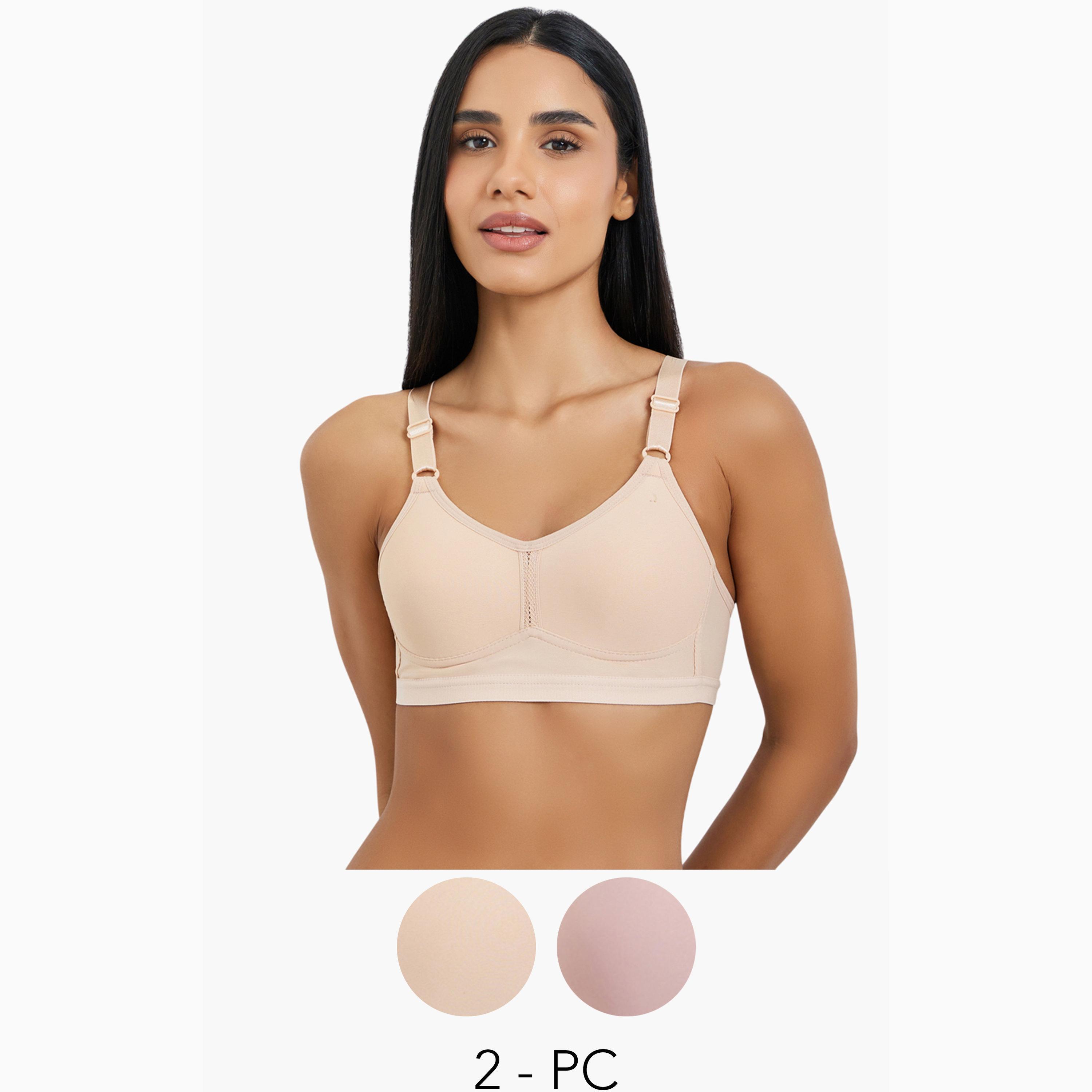 حزمة من 2 حمالة صدر تيشيرت مبطنة وغير سلكية-women-clothing-lingerie-bras-image-1