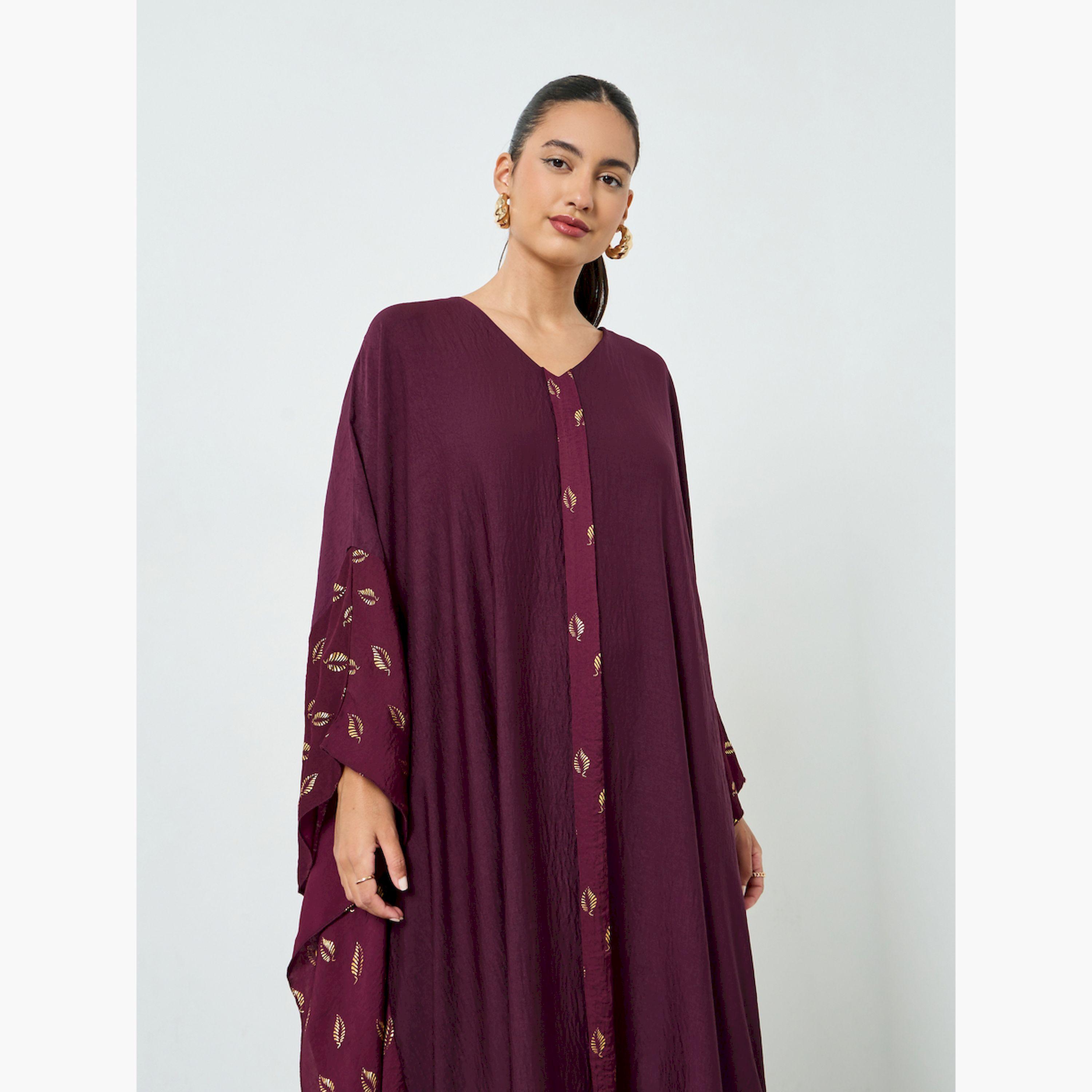 قفطان بطبعة وأكمام كيمونو-women-arabicclothing-kaftan-image-2