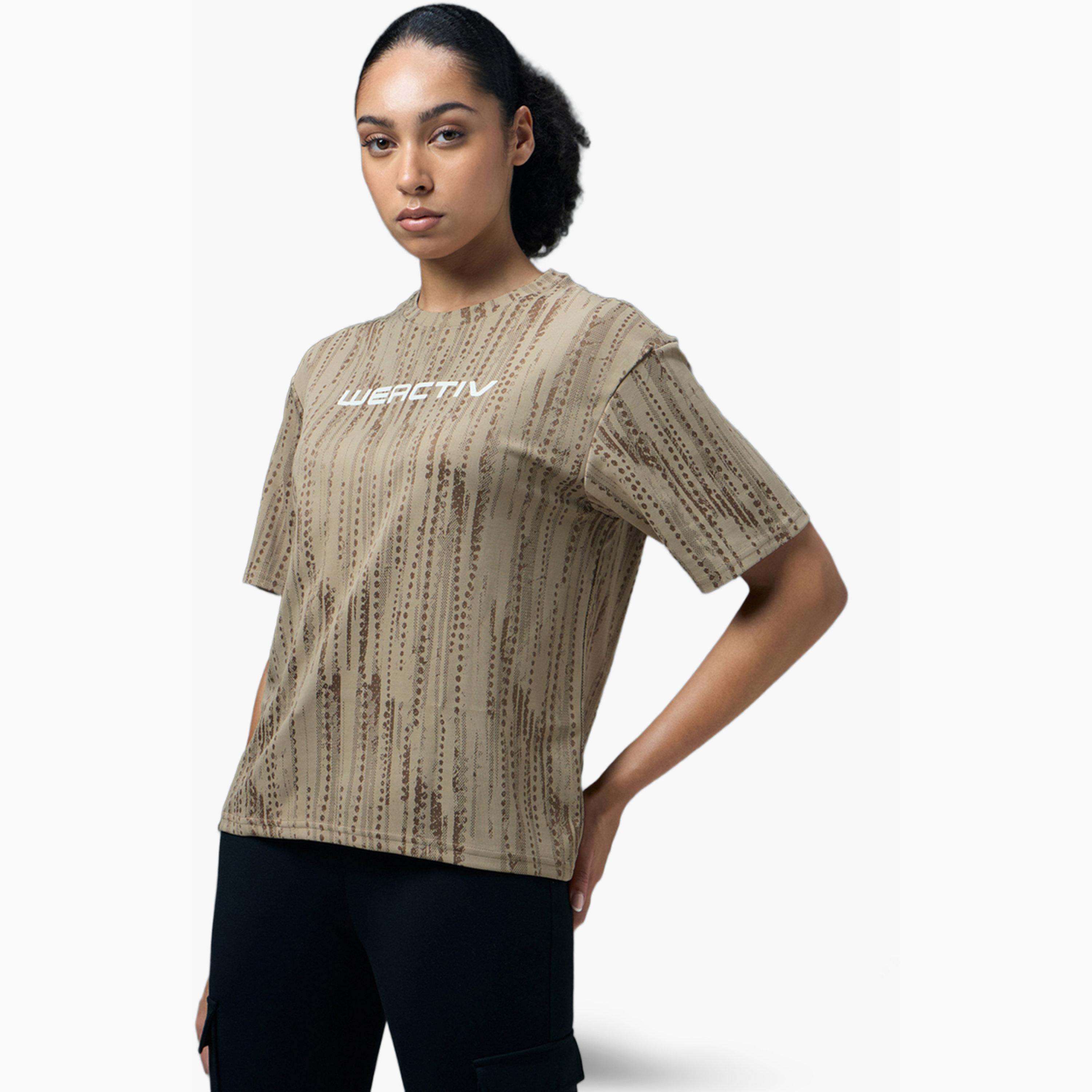 تيشيرت رياضي جاكار بقصة مربعة مع دابل كوول-sports-women-clothing-tshirtsandvests-image-2