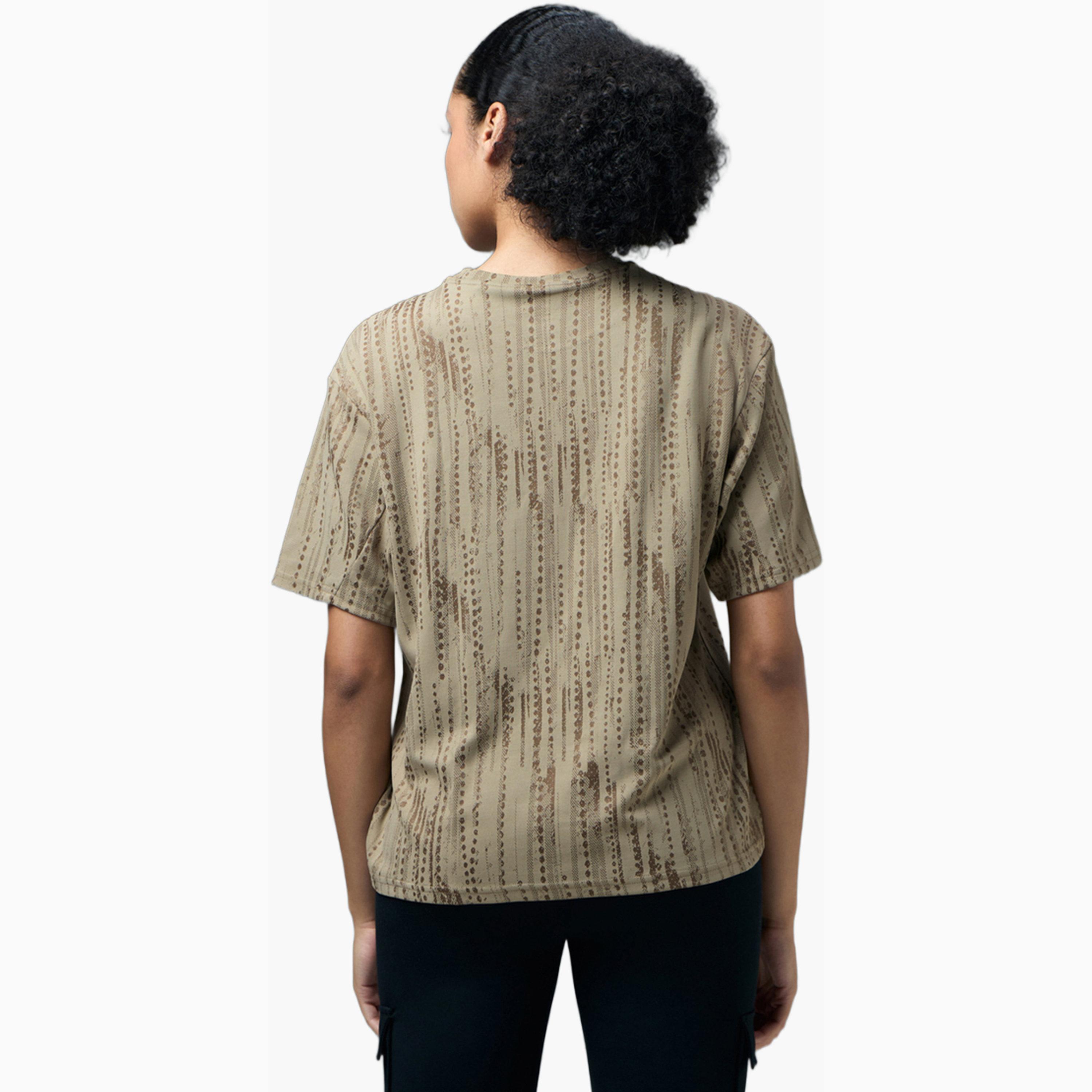 Technosport X Styli Jacquard Boxy Fit Sports T-Shirt with DOUBLE COOL-sports-women-clothing-tshirtsandvests-image-4