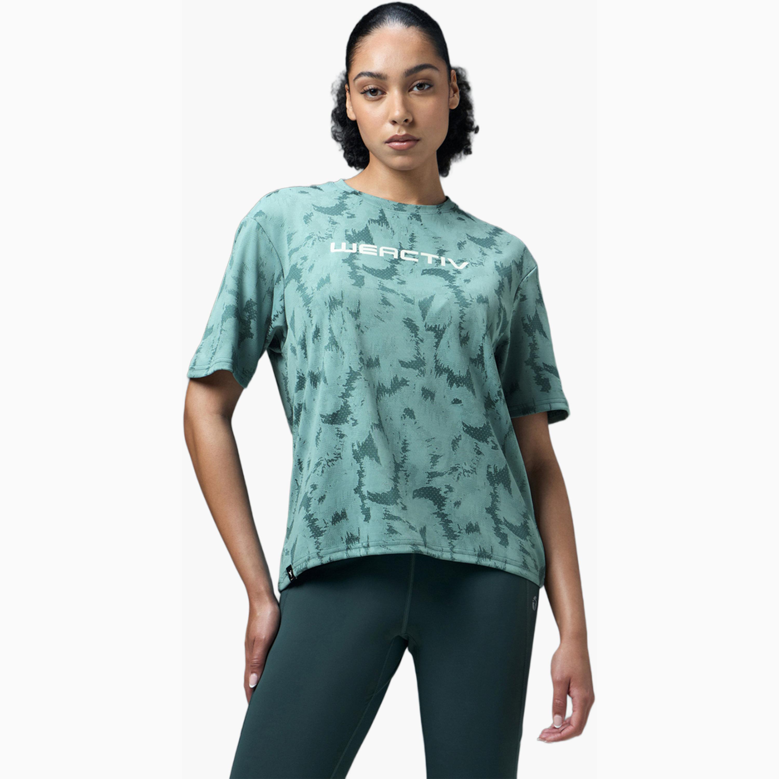 تيشيرت رياضي جاكار بقصة مربعة مع دابل كوول-sports-women-clothing-tshirtsandvests-image-1