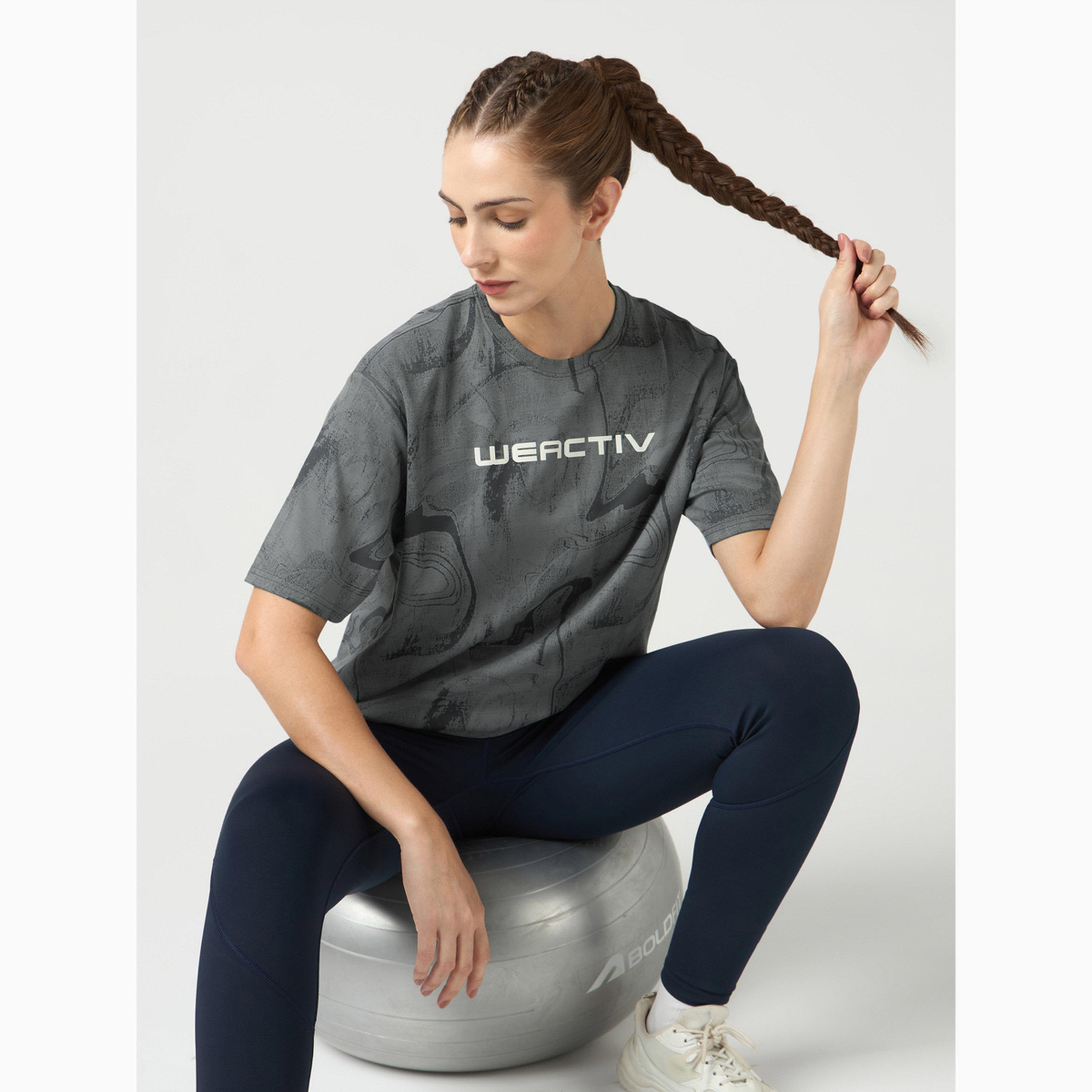 Technosport X Styli Jacquard Boxy Fit Sports T-Shirt with DOUBLE COOL-sports-women-clothing-tshirtsandvests-image-3