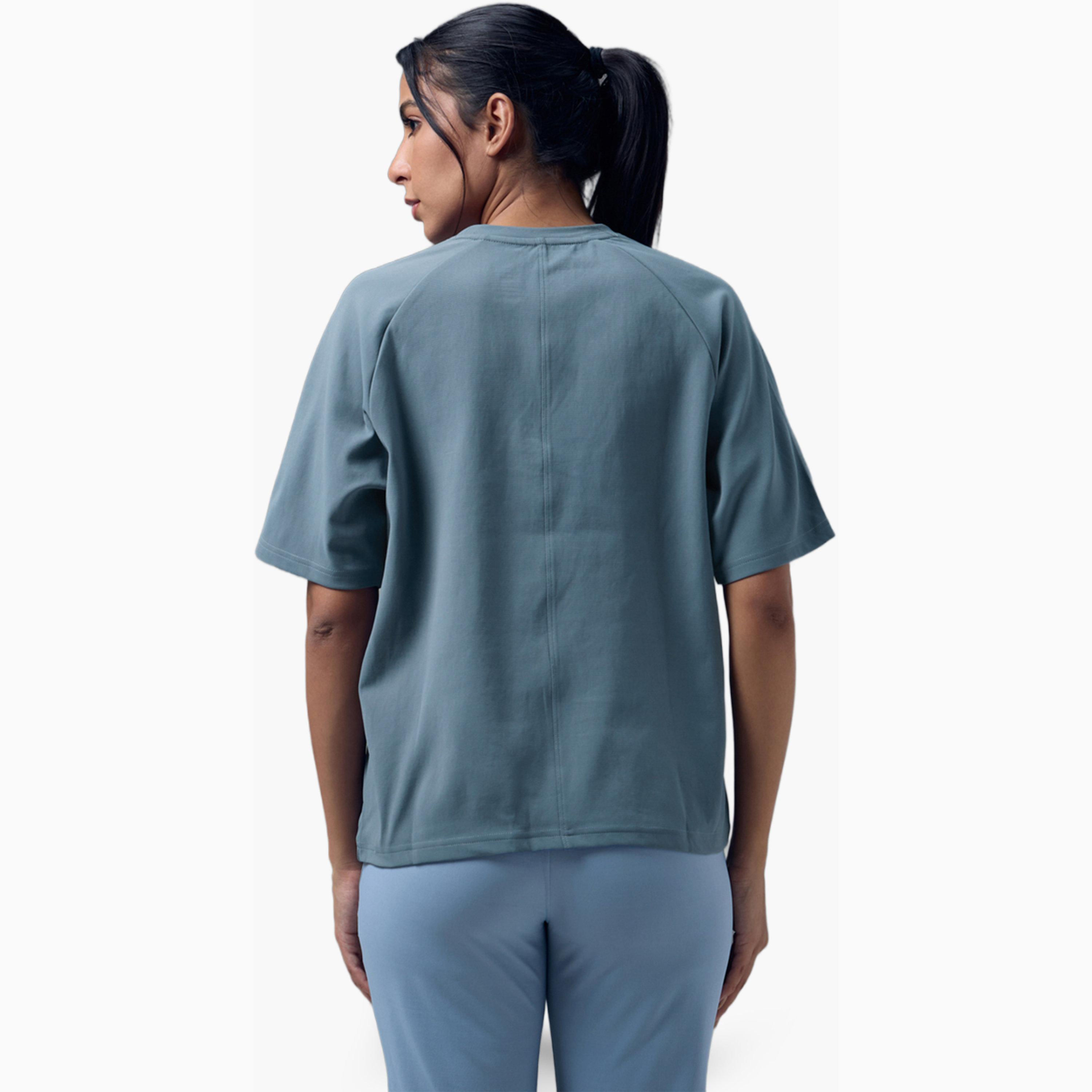 Technosport X Styli Relaxed Fit Round Neck Sports T-Shirt with ELASTO PLUS-sports-women-clothing-tshirtsandvests-image-3