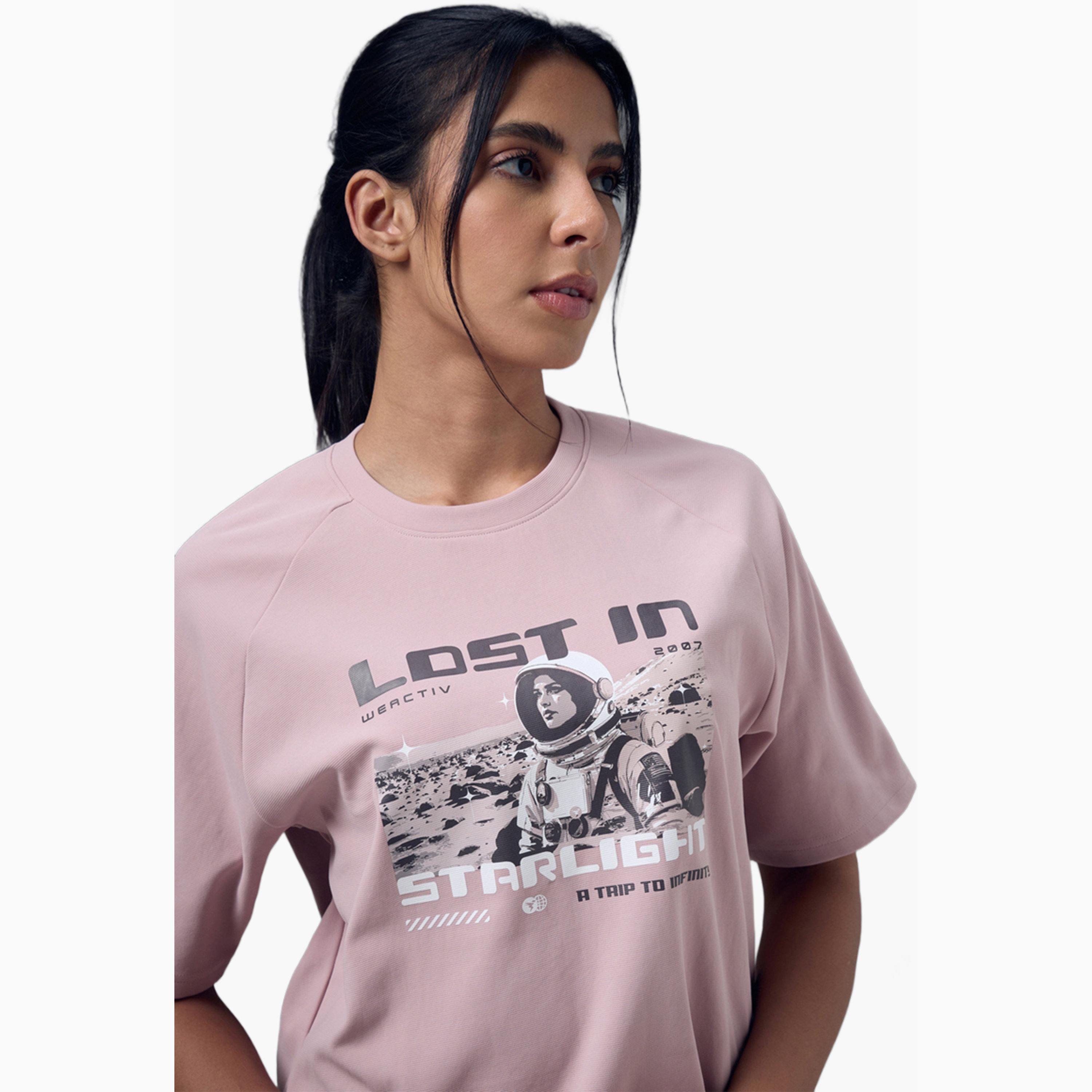 تيشيرت رياضي بياقة دائرية وقصة مريحة مع إيلاستو بلس-sports-women-clothing-tshirtsandvests-image-2
