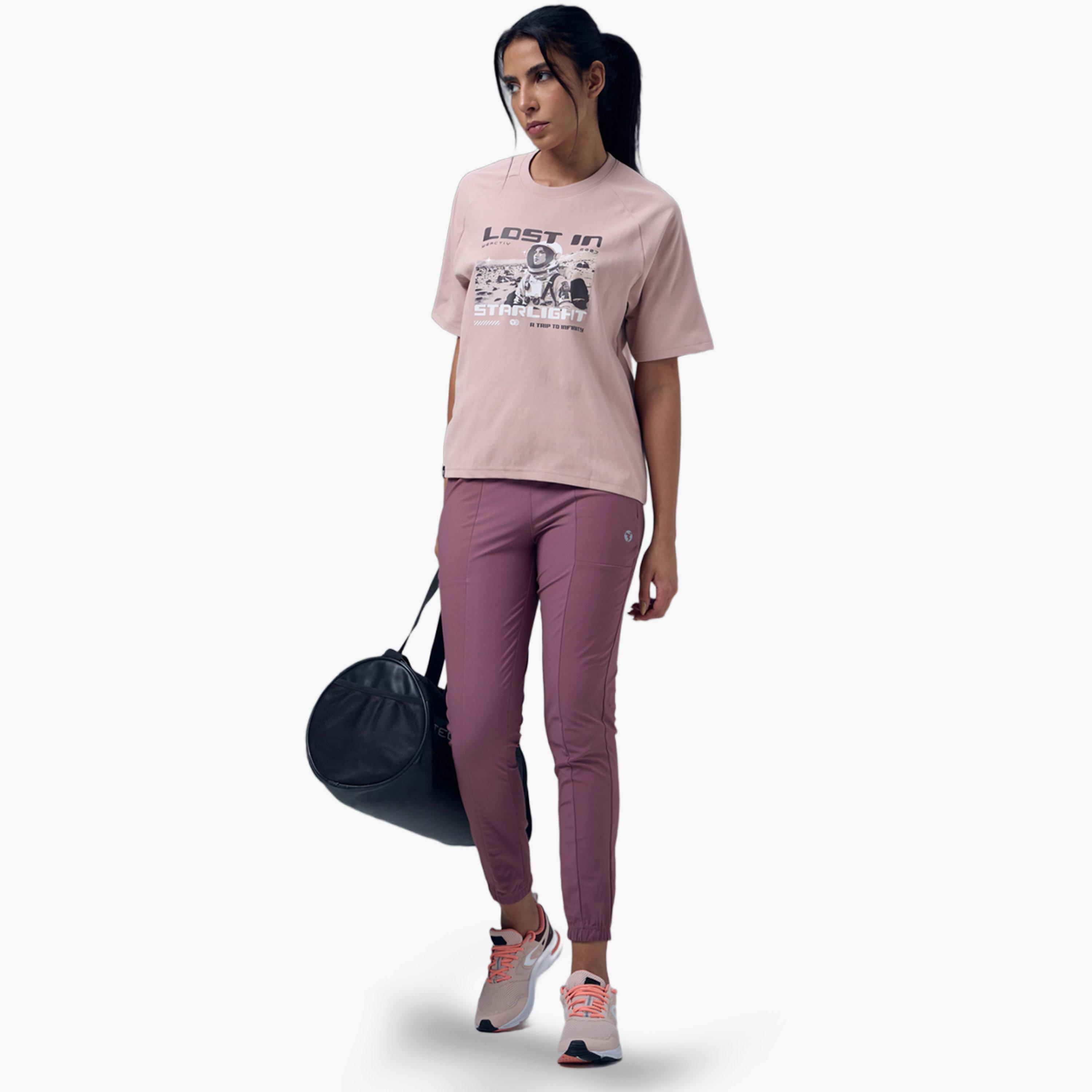 تيشيرت رياضي بياقة دائرية وقصة مريحة مع إيلاستو بلس-sports-women-clothing-tshirtsandvests-image-3