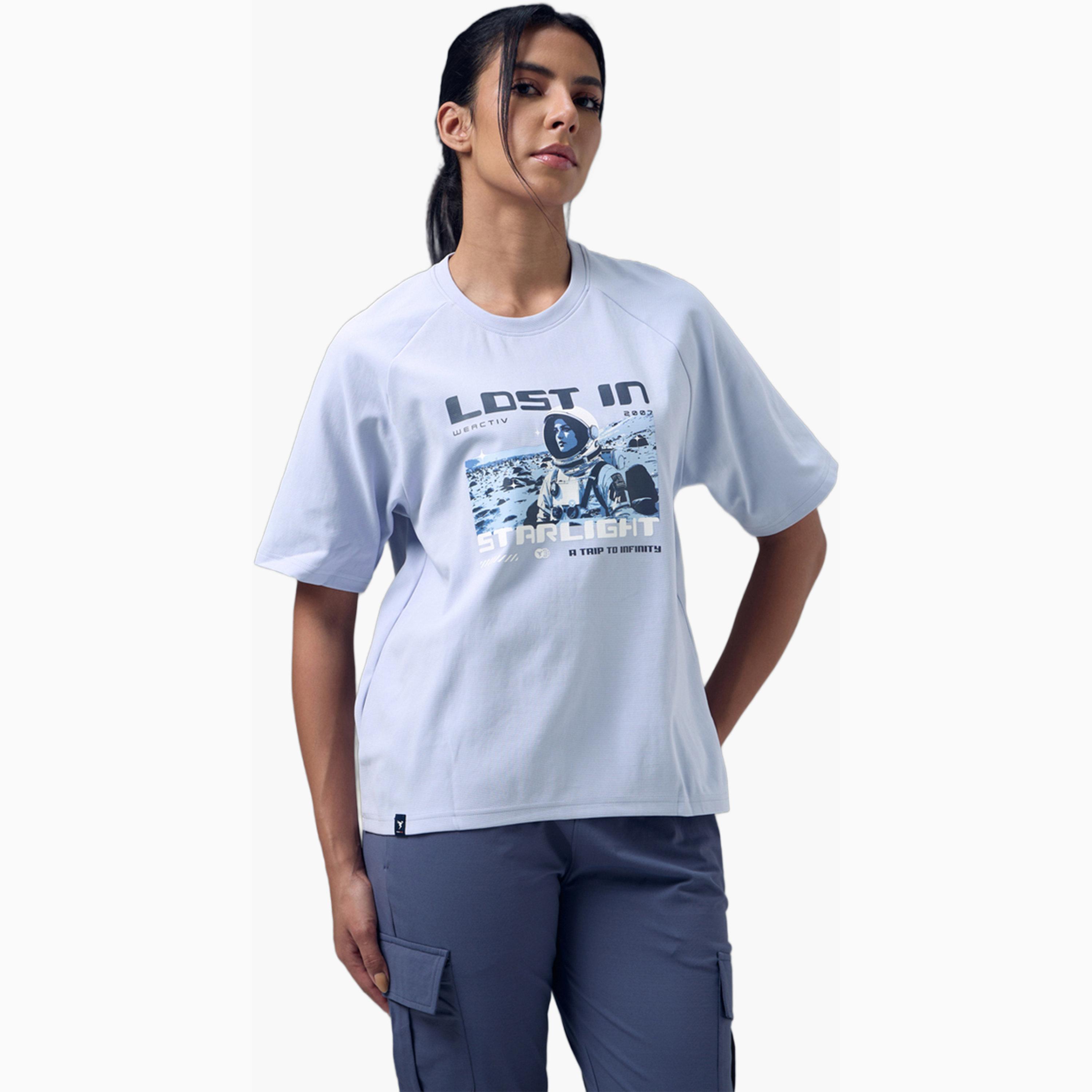 Technosport X Styli Relaxed Fit Round Neck Sports T-Shirt with ELASTO PLUS-sports-women-clothing-tshirtsandvests-image-1