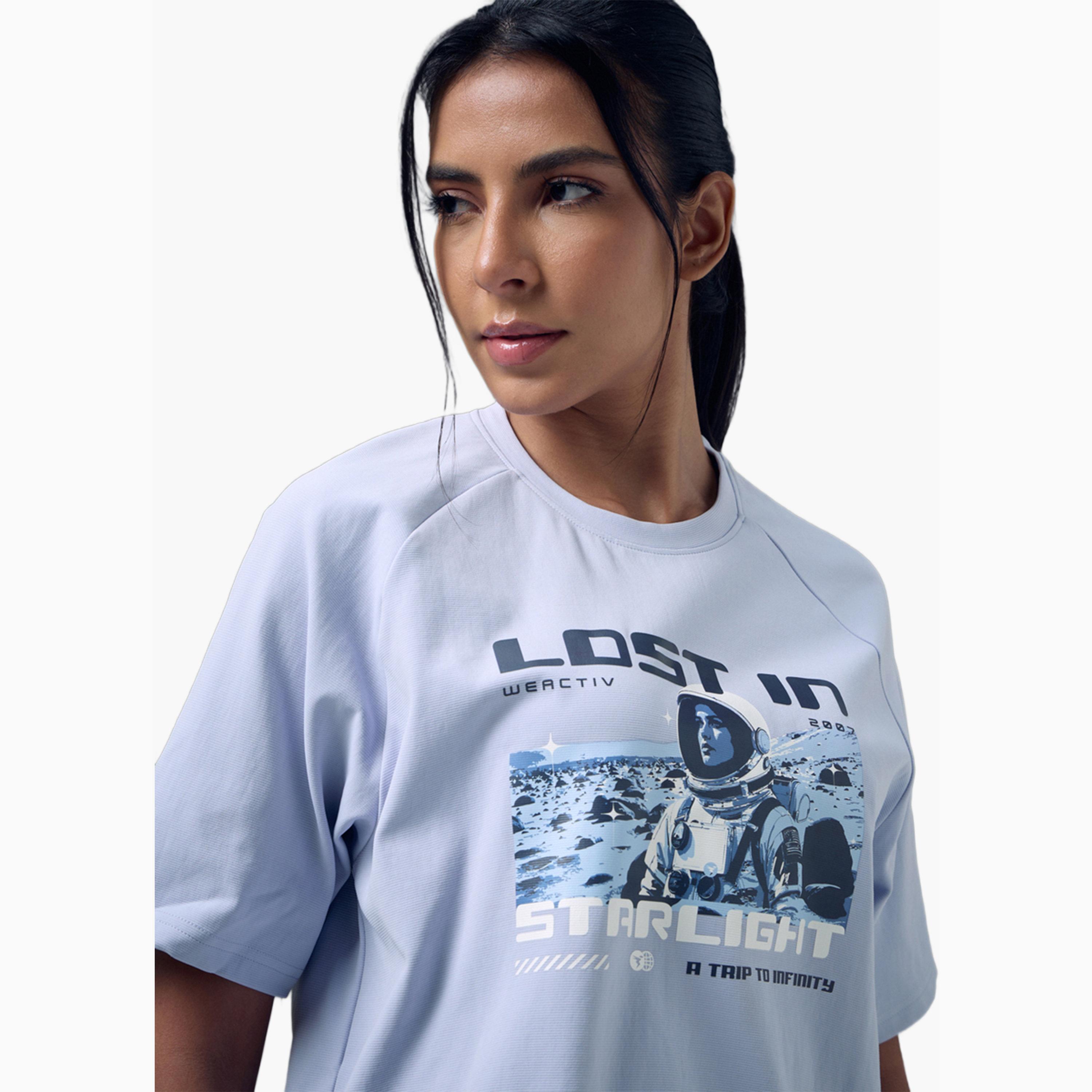 Technosport X Styli Relaxed Fit Round Neck Sports T-Shirt with ELASTO PLUS-sports-women-clothing-tshirtsandvests-image-2