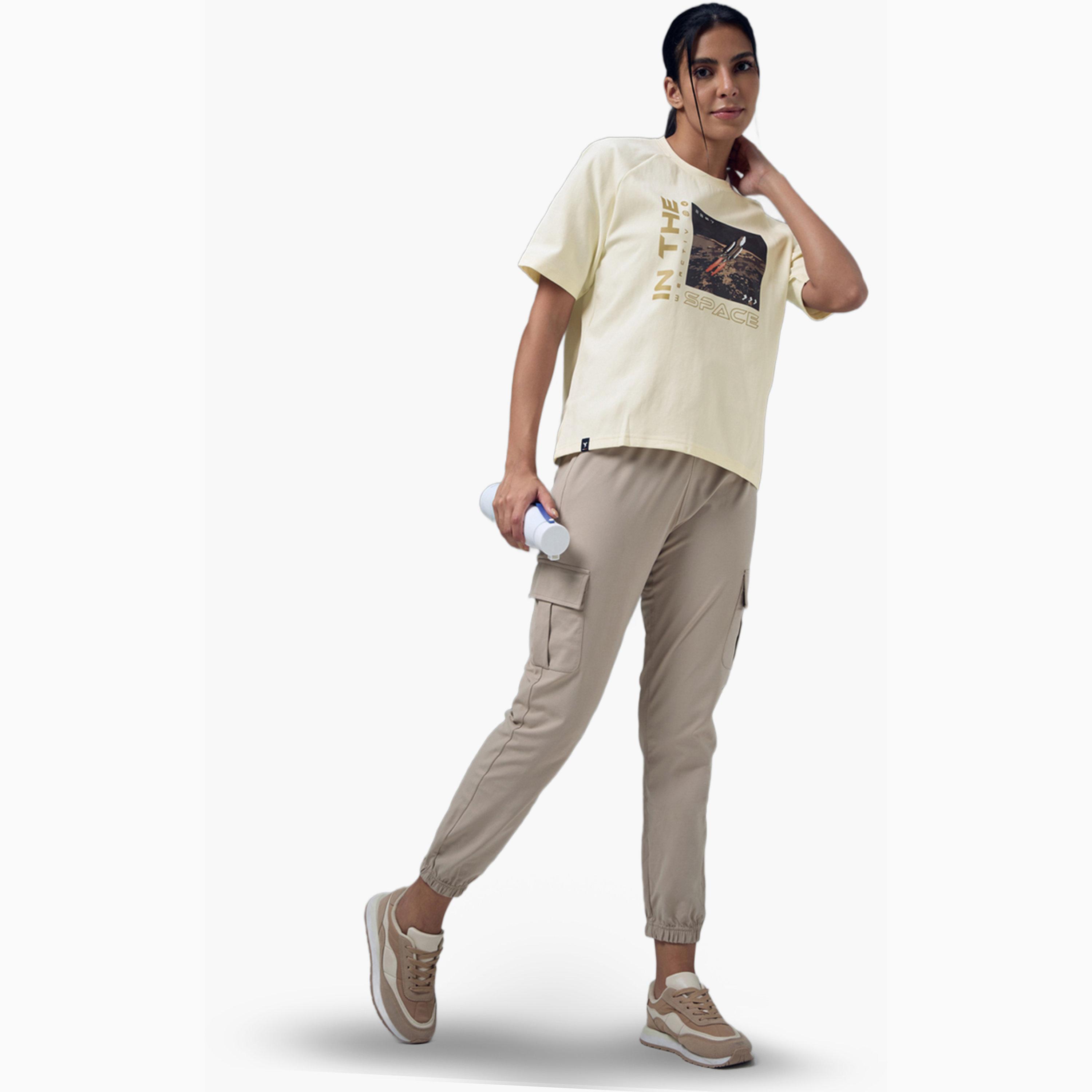 تيشيرت رياضي بياقة دائرية وقصة مريحة مع إيلاستو بلس-sports-women-clothing-tshirtsandvests-image-3