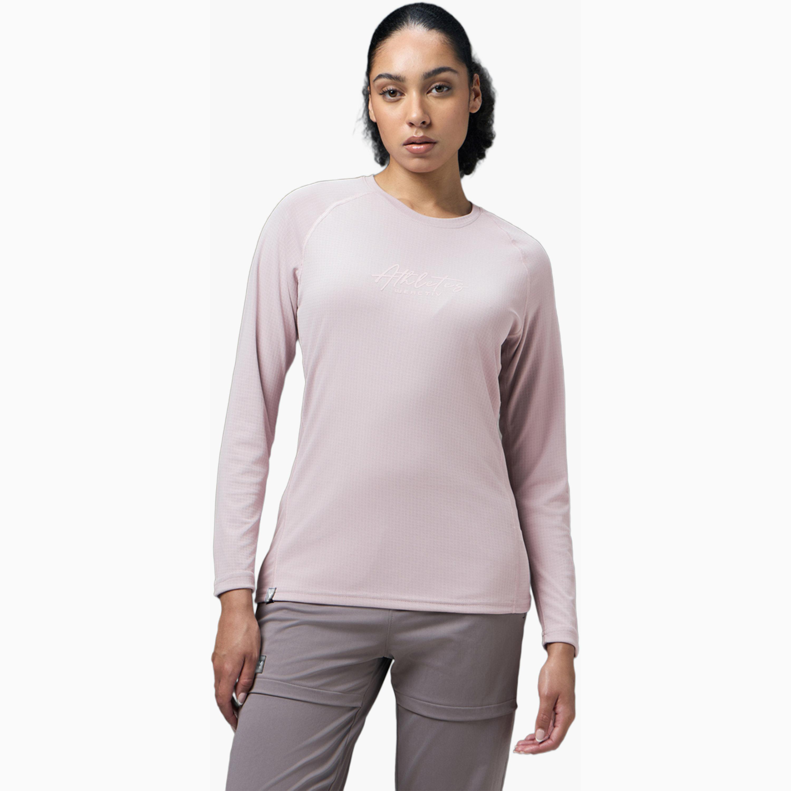 تيشيرت رياضي بياقة دائرية وقصة ضيقة بتقنية تكنو كوول بلس-sports-women-clothing-tshirtsandvests-image-1