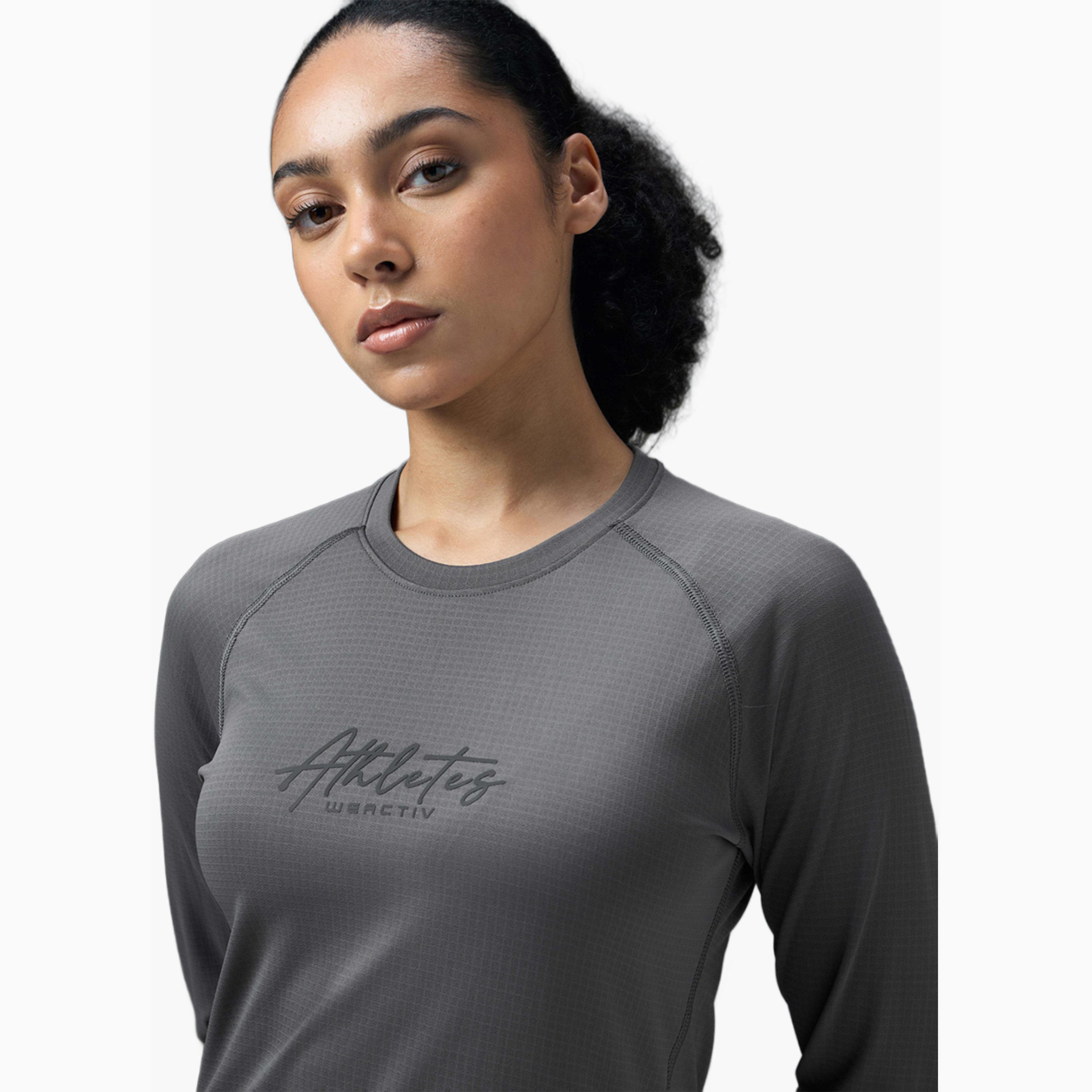 تيشيرت رياضي بياقة دائرية وقصة ضيقة بتقنية تكنو كوول بلس-sports-women-clothing-tshirtsandvests-image-3