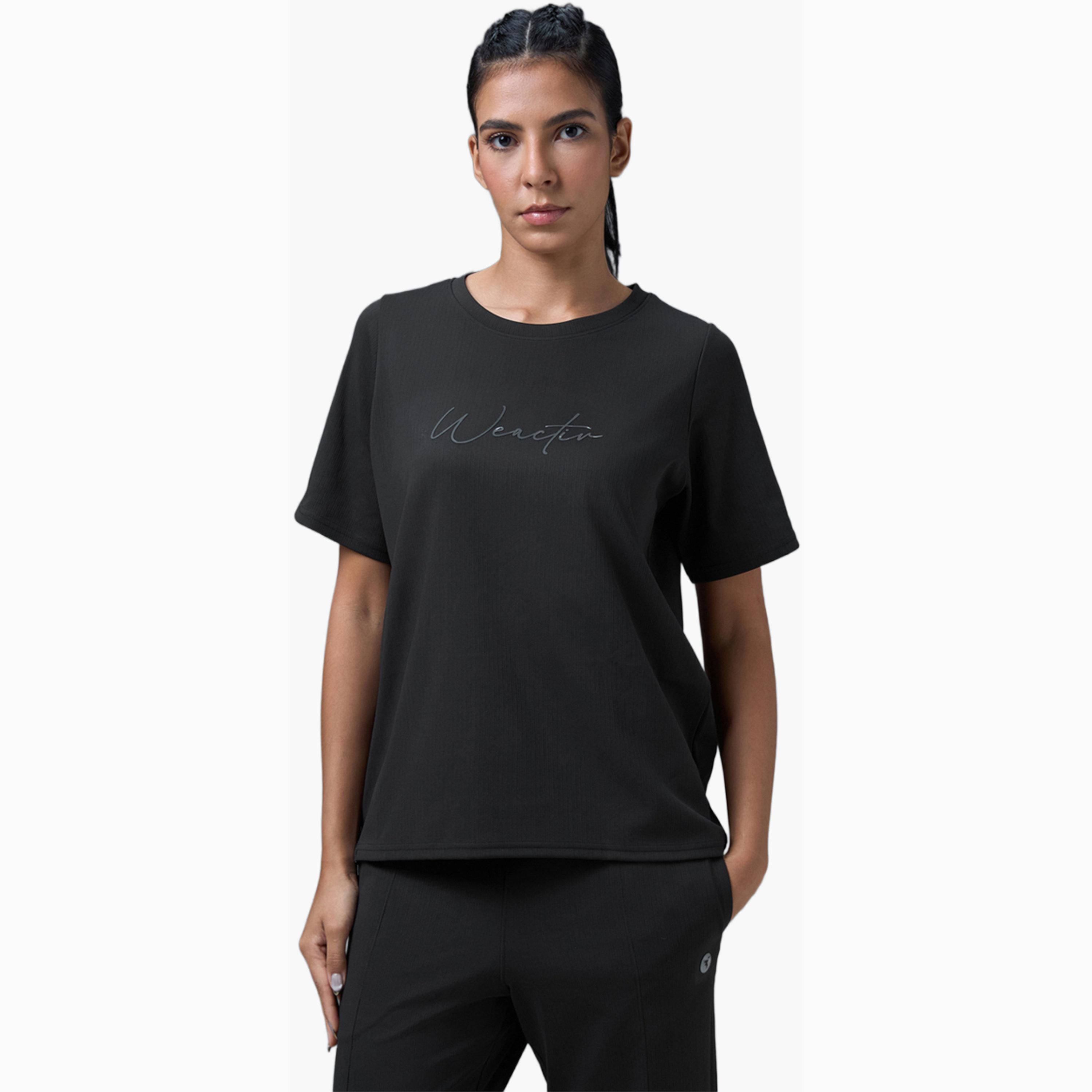 Technosport X Styli Relaxed Fit Round Neck Sports T-Shirt with ELASTO PLUS-women-clothing-tshirts-image-1