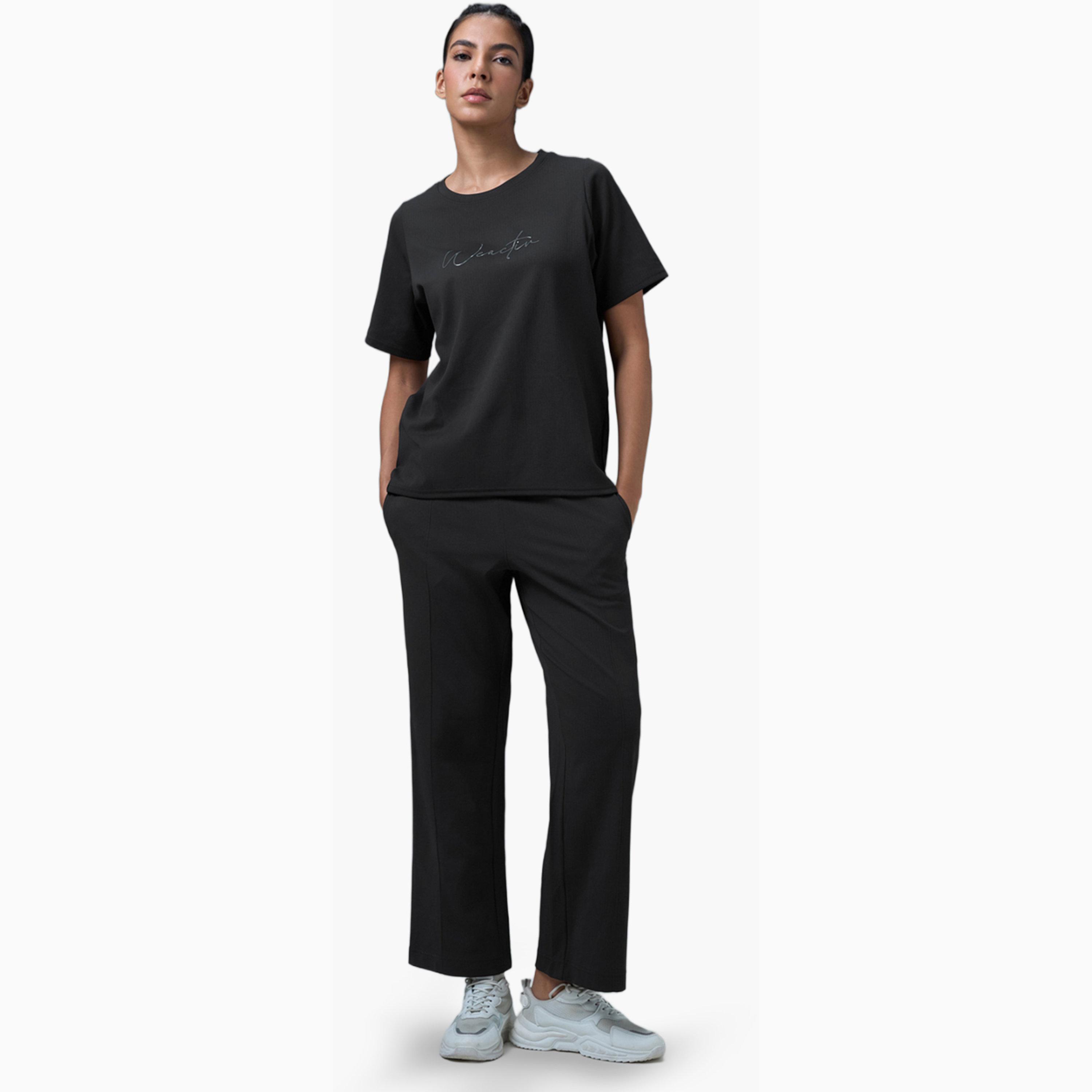 Technosport X Styli Relaxed Fit Round Neck Sports T-Shirt with ELASTO PLUS-women-clothing-tshirts-image-3