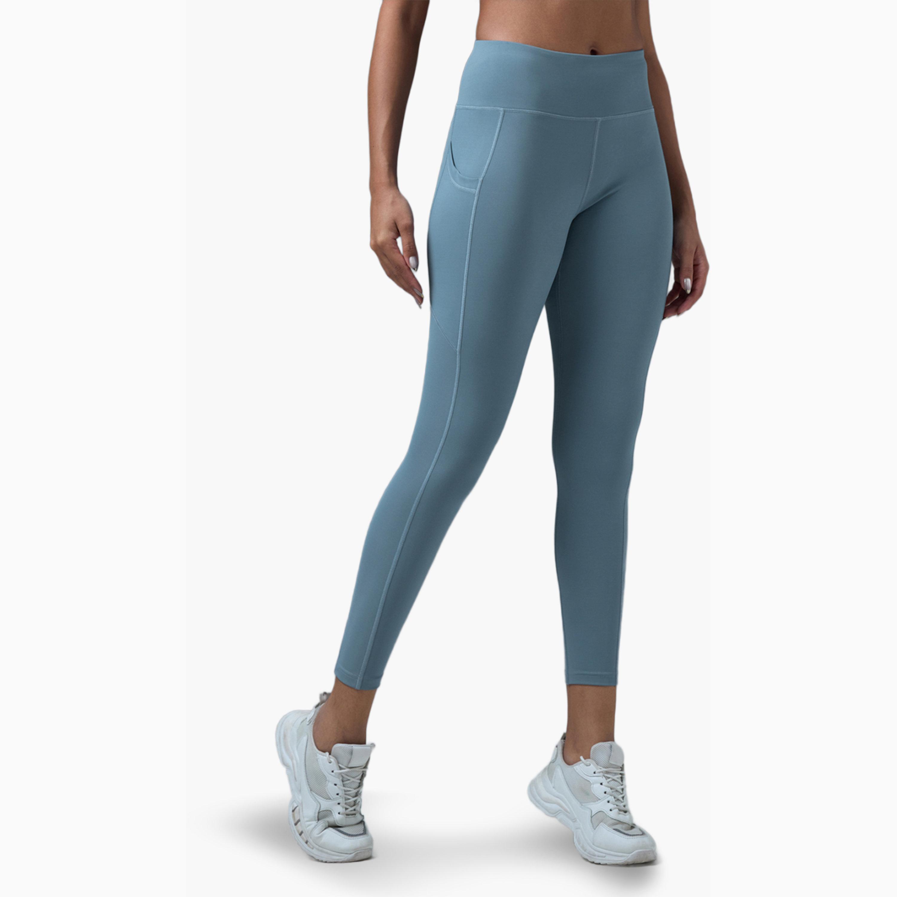 Technosport X Styli Solid Slim Fit Sports Tights with ElastoLITE-women-clothing-sportswearandactivewear-bottoms-leggings-image-3