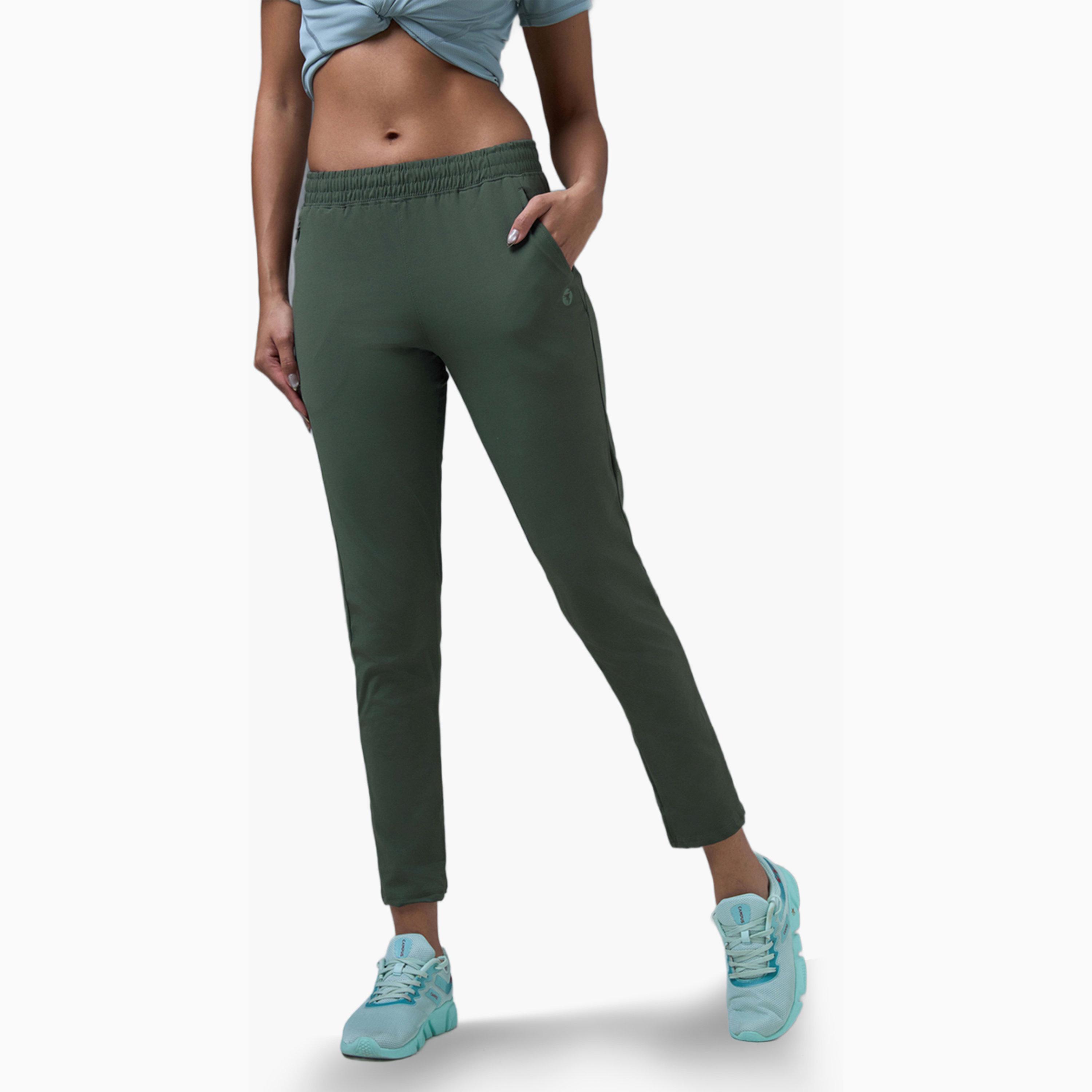 بنطال رياضي سادة بقصة مستقيمة-women-clothing-sportswearandactivewear-bottoms-joggersandtrackpants-image-1