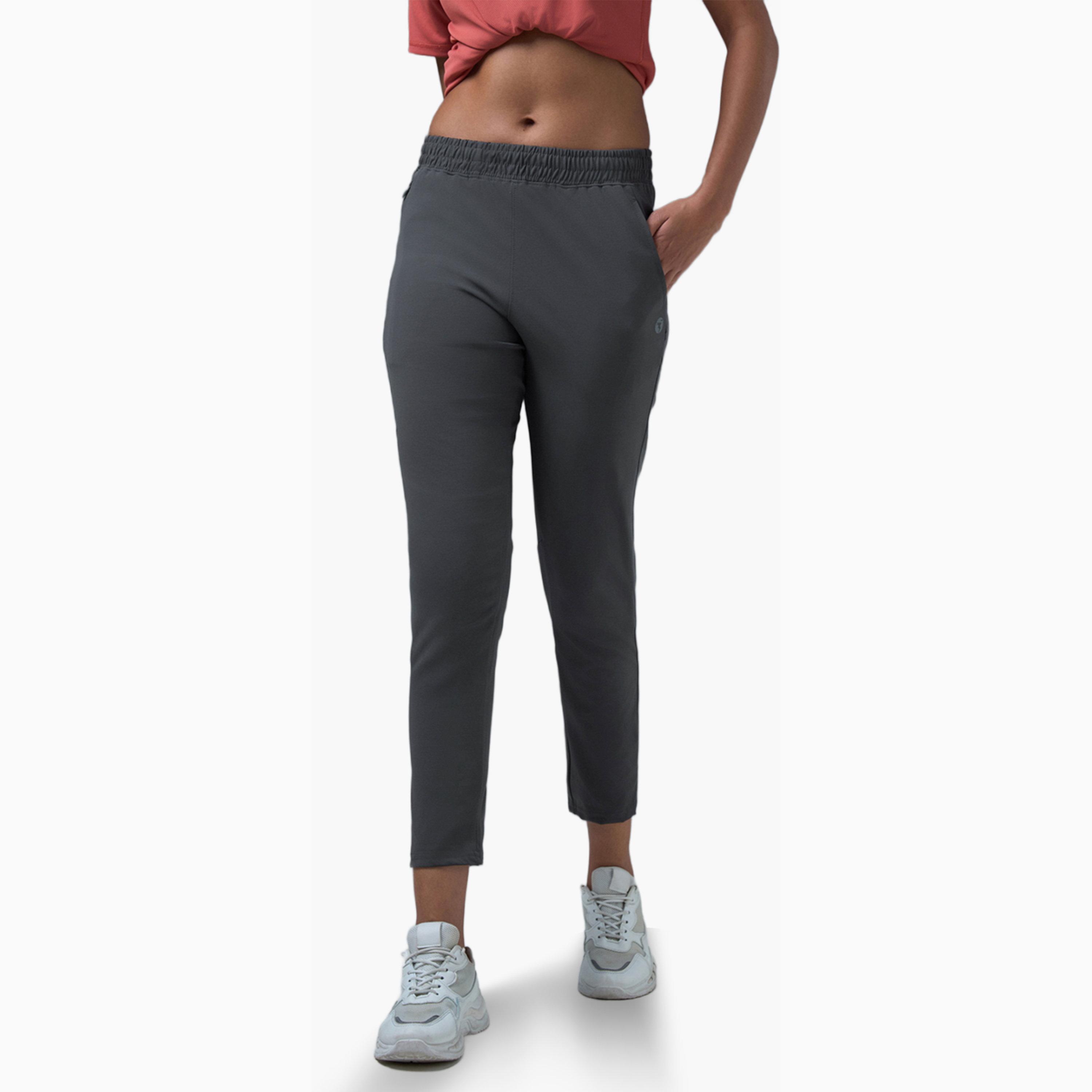 بنطال رياضي سادة بقصة مستقيمة-women-clothing-sportswearandactivewear-bottoms-joggersandtrackpants-image-1