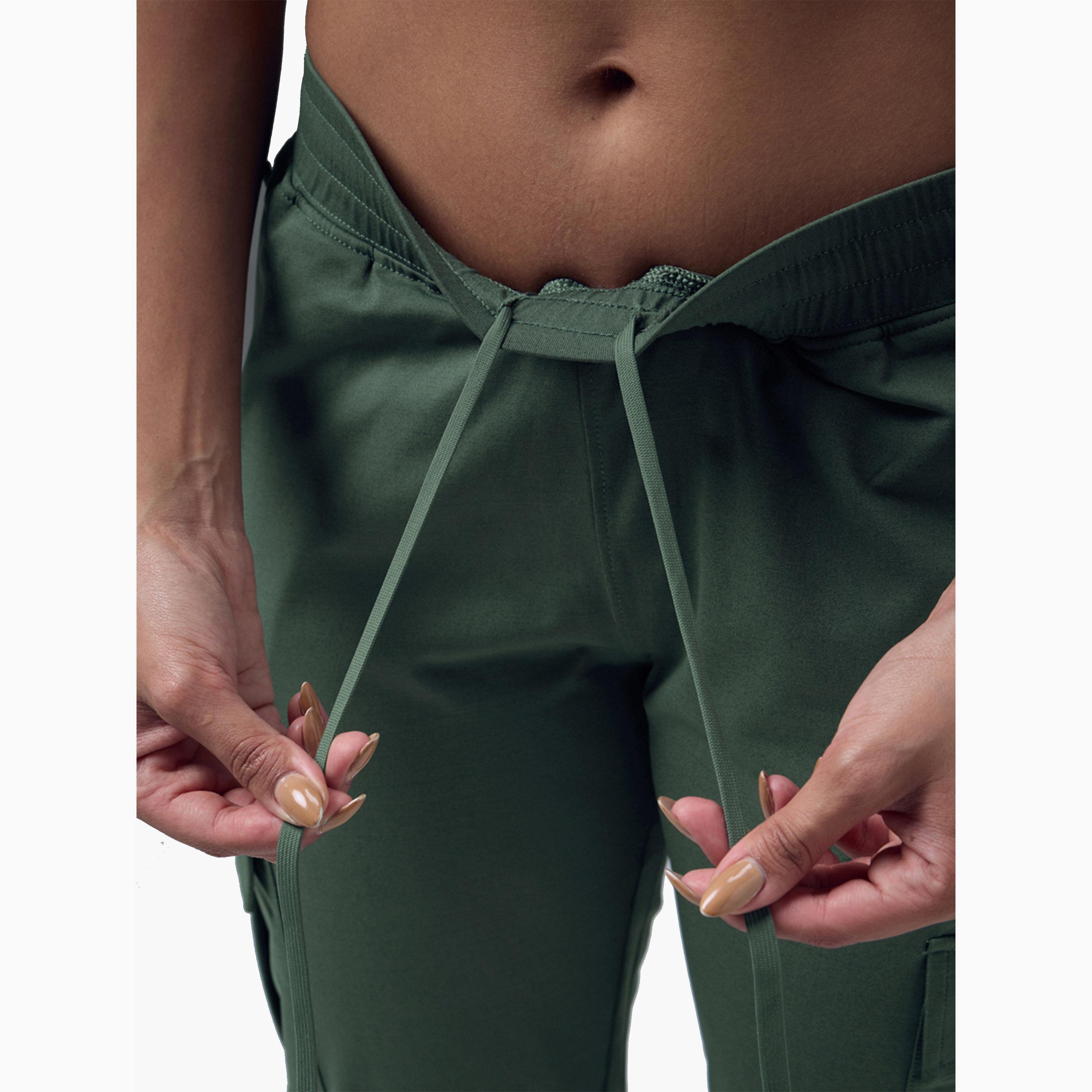 Technosport X Styli Slim Fit Solid Cargo Joggers with TECHNO GUARD-women-clothing-sportswearandactivewear-bottoms-joggersandtrackpants-image-6
