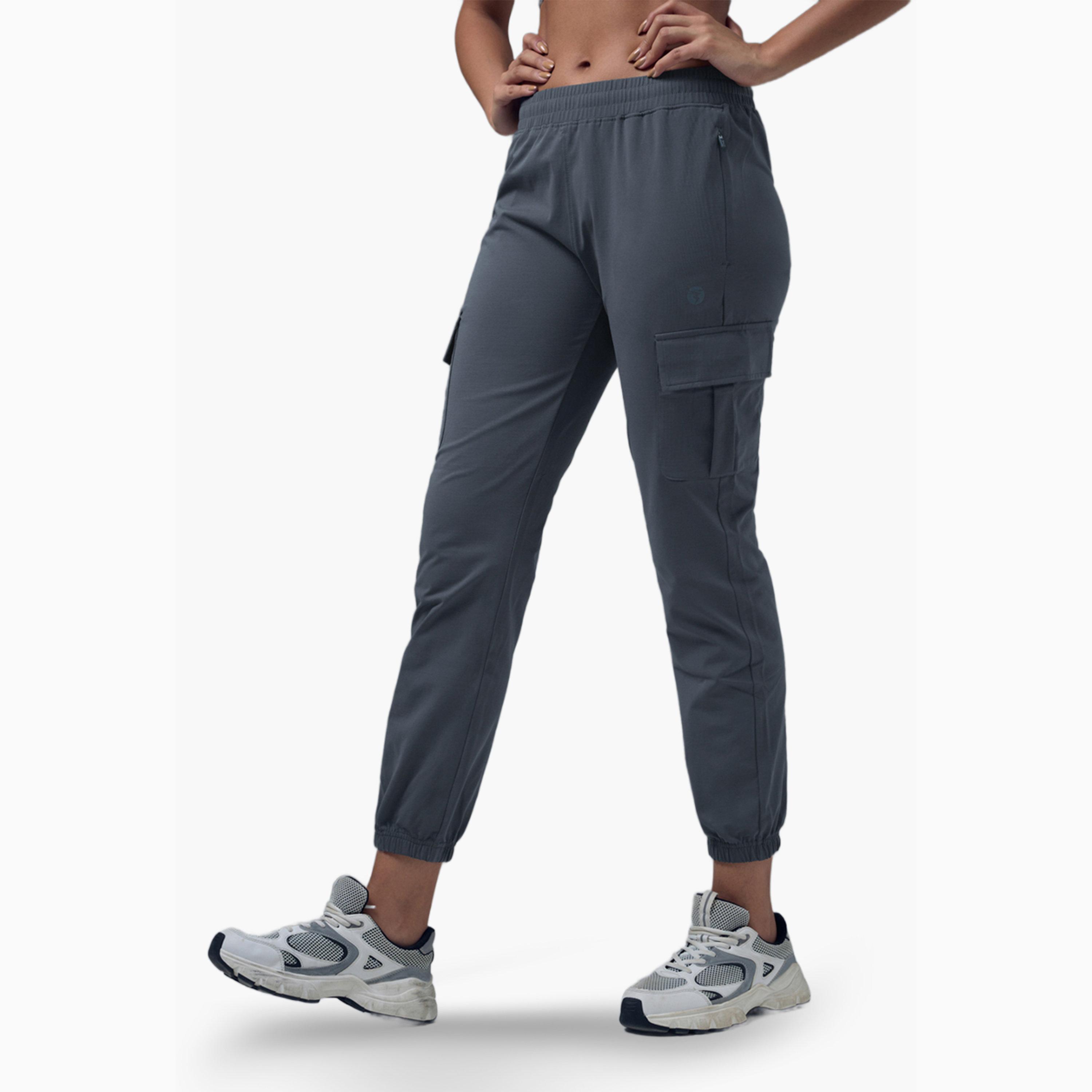 جوغر كارجو سادة بقصة ضيقة بتقنية تكنو جارد-women-clothing-sportswearandactivewear-bottoms-joggersandtrackpants-image-5