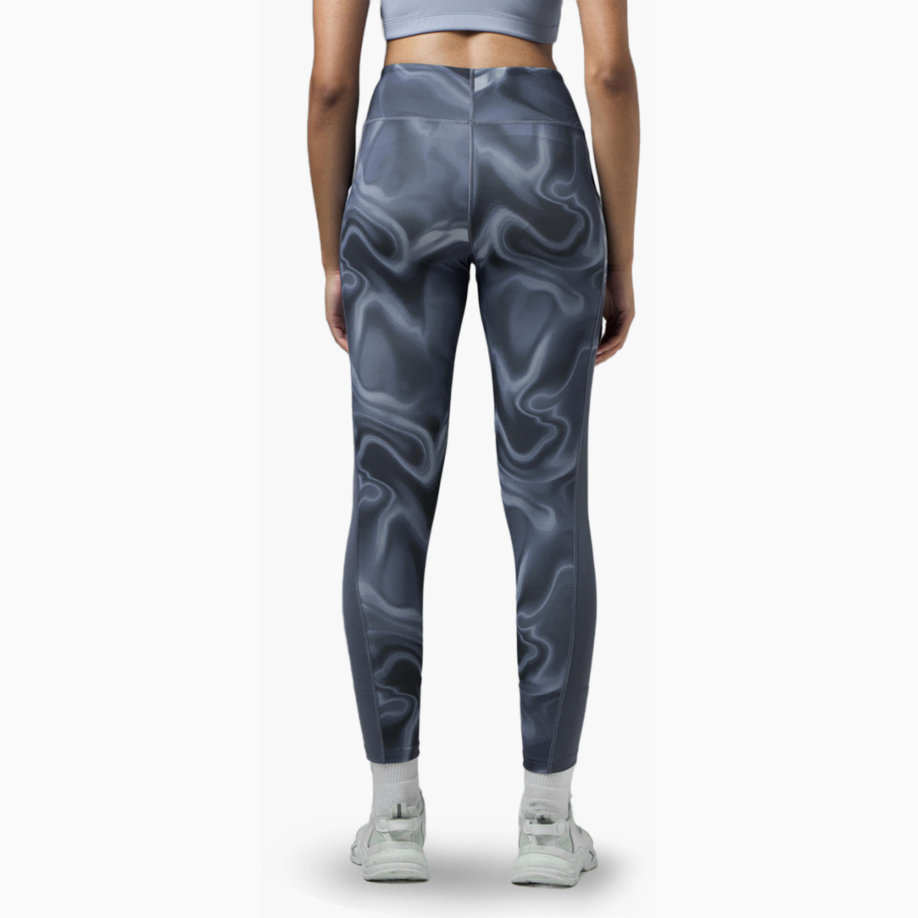 Technosport X Styli Marble Print Slim Fit Tights with ELASTO PLUS-women-clothing-sportswearandactivewear-bottoms-leggings-image-5