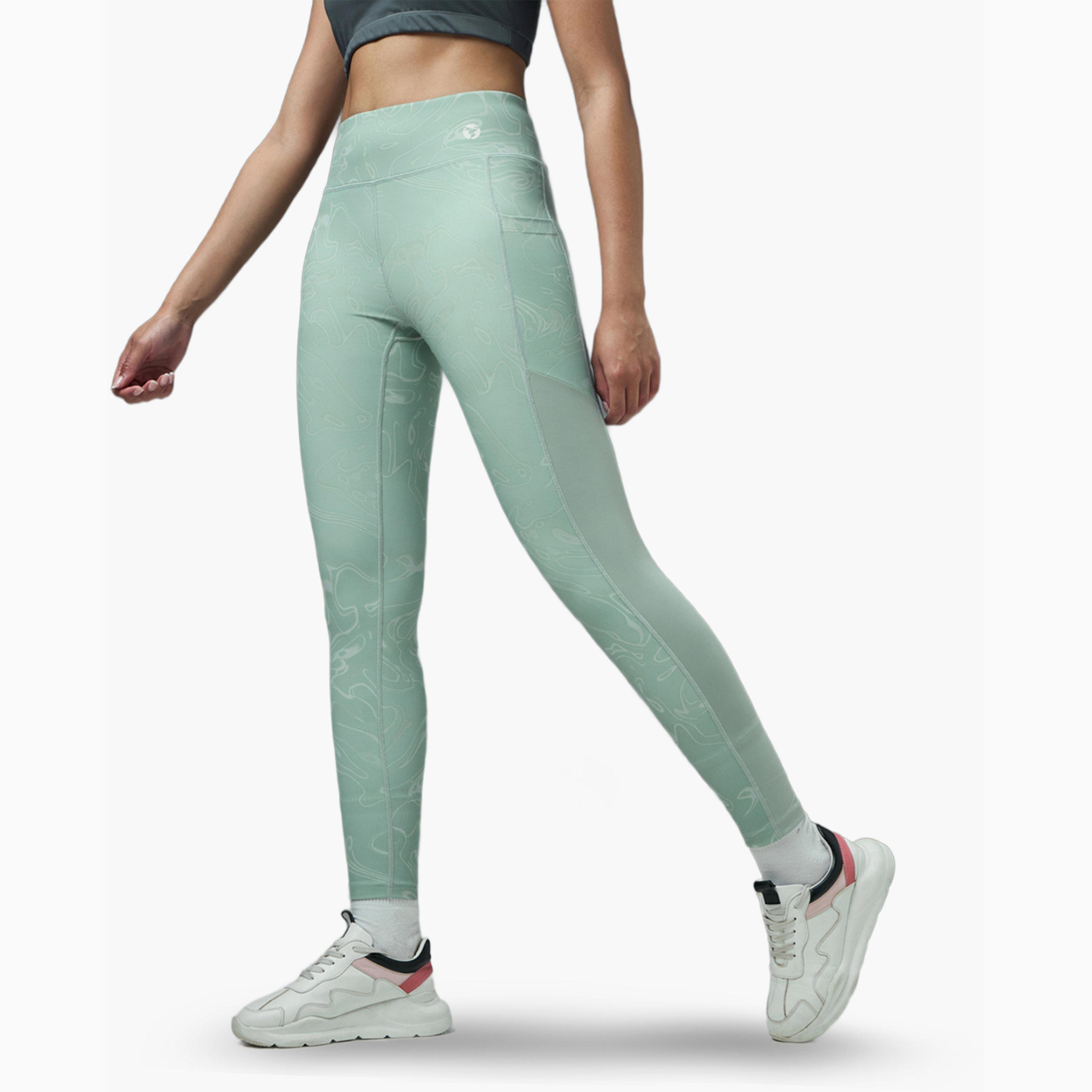 Technosport X Styli Printed Slim Fit Tights with ELASTO PLUS-women-clothing-sportswearandactivewear-bottoms-leggings-image-4