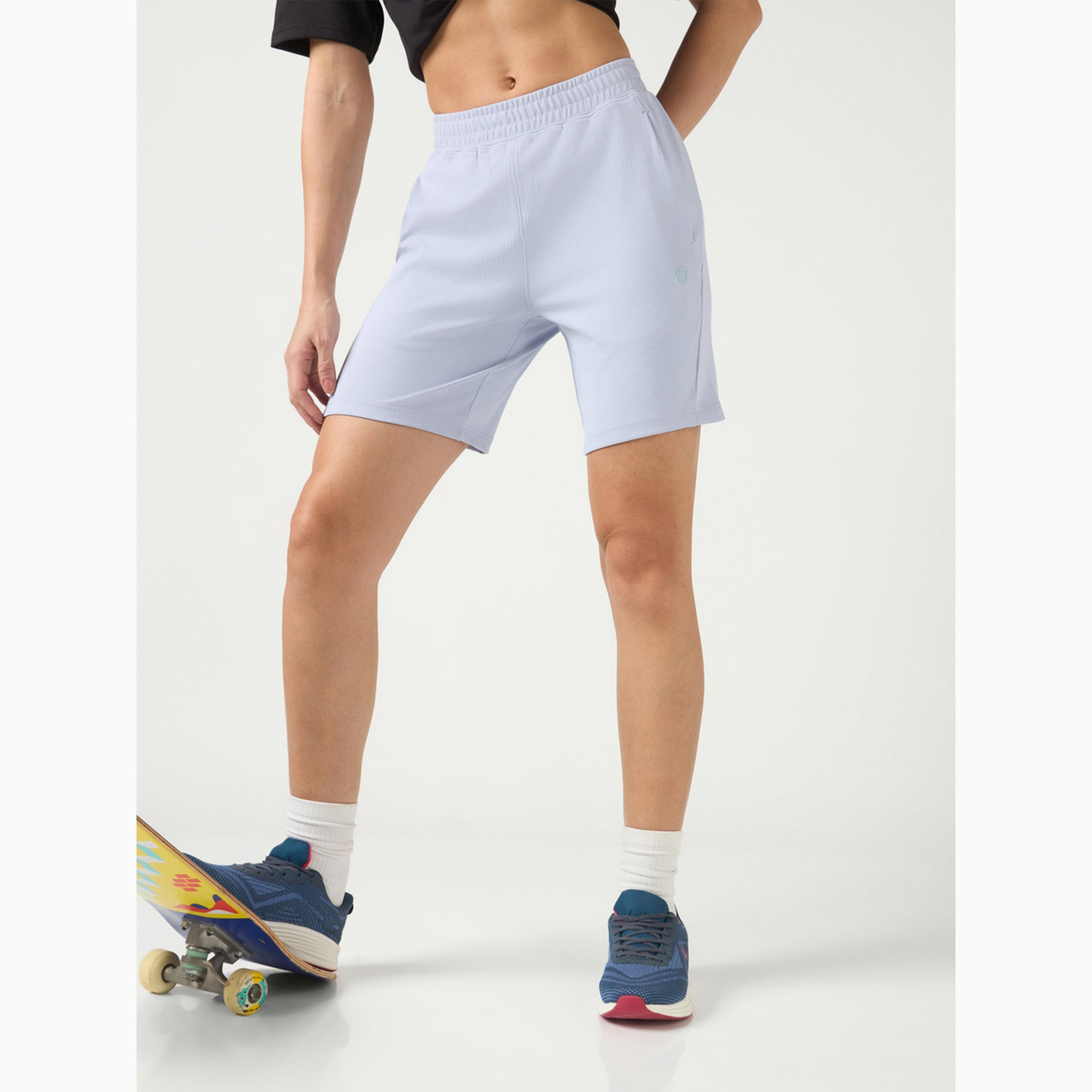 Technosport X Styli Regular Fit Sports Shorts with ELASTOPLUS-women-clothing-sportswearandactivewear-bottoms-athleticskirtsandshorts-image-2