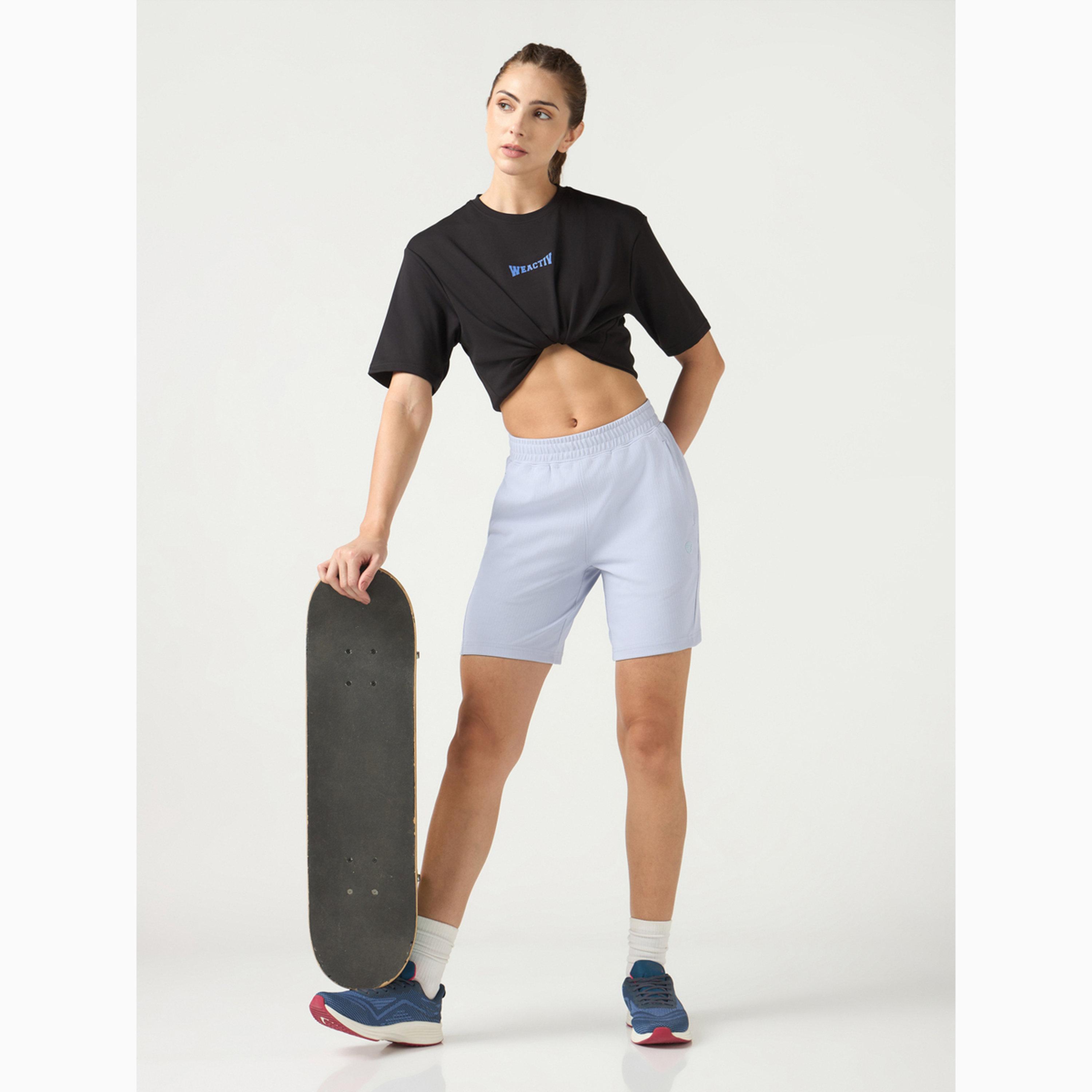 Technosport X Styli Regular Fit Sports Shorts with ELASTOPLUS-women-clothing-sportswearandactivewear-bottoms-athleticskirtsandshorts-image-5