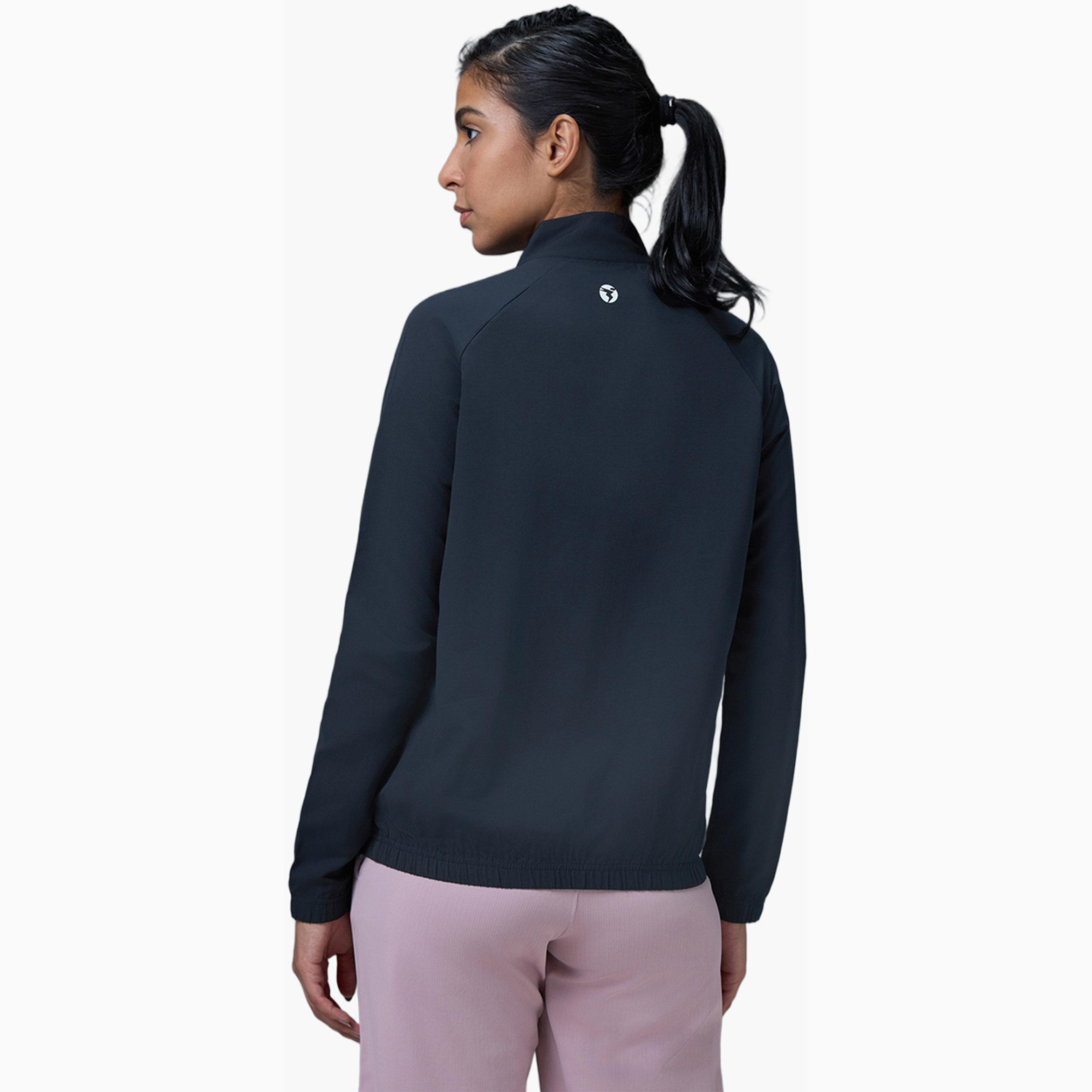 Technosport X Styli Solid Slim Fit Mock Neck Sports Jacket with TECHNOLITE-women-clothing-sportswearandactivewear-coatsandjackets-jackets-image-5
