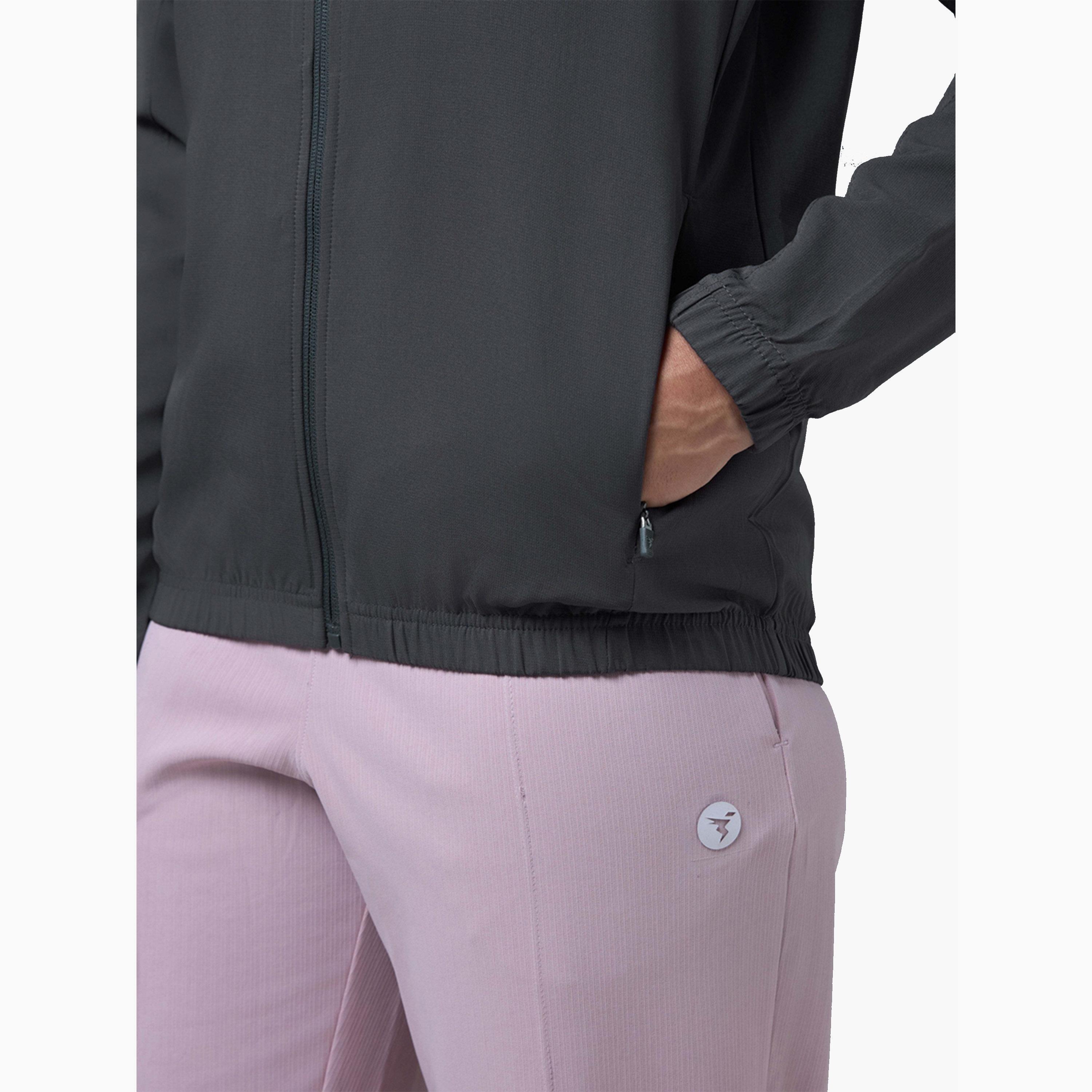 Technosport X Styli Solid Slim Fit Mock Neck Sports Jacket with TECHNOLITE-women-clothing-sportswearandactivewear-coatsandjackets-jackets-image-5
