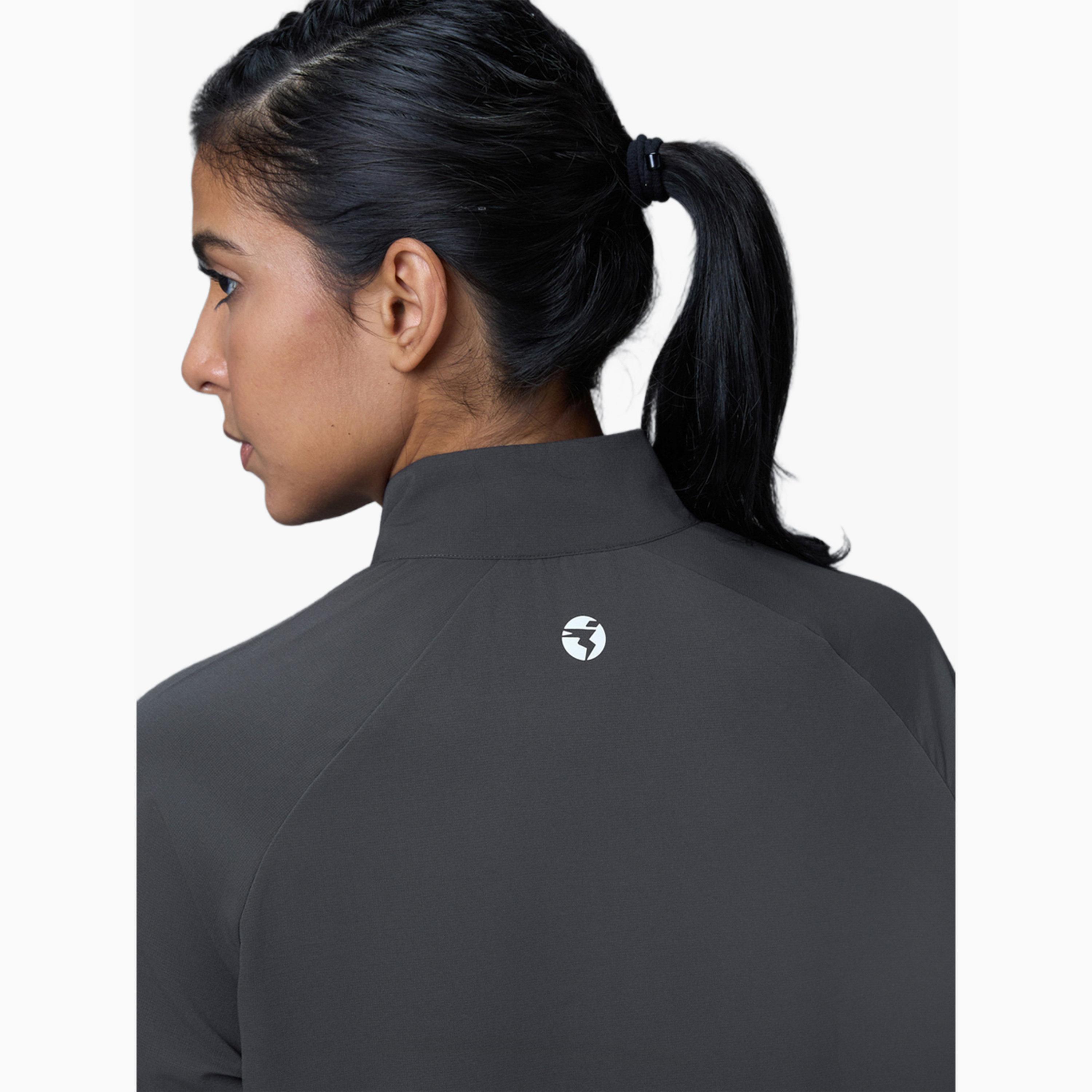 Technosport X Styli Solid Slim Fit Mock Neck Sports Jacket with TECHNOLITE-women-clothing-sportswearandactivewear-coatsandjackets-jackets-image-6