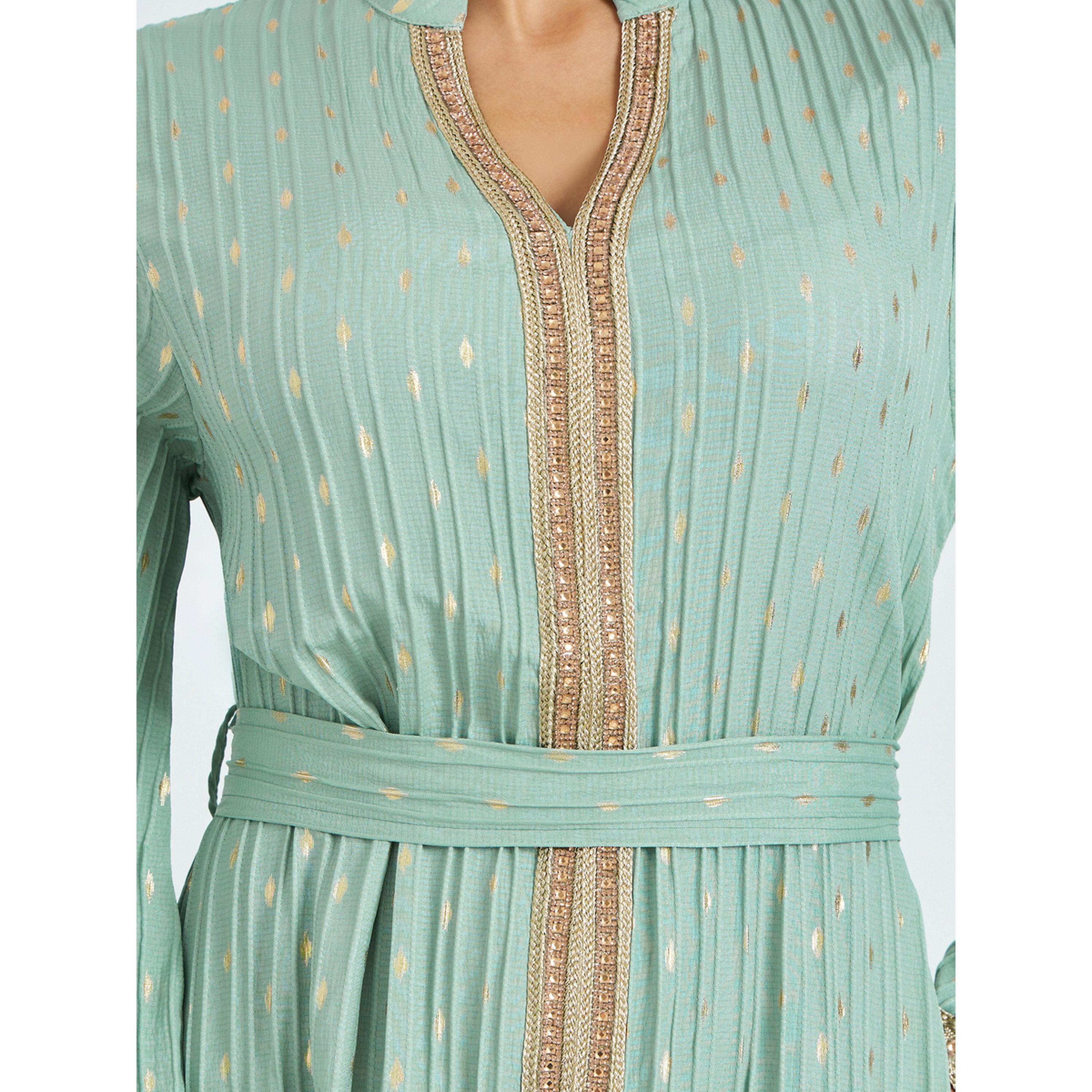 جلابية بملمس بارز وطبعة رقائق معدنية-women-arabicclothing-jalabiyas-image-5
