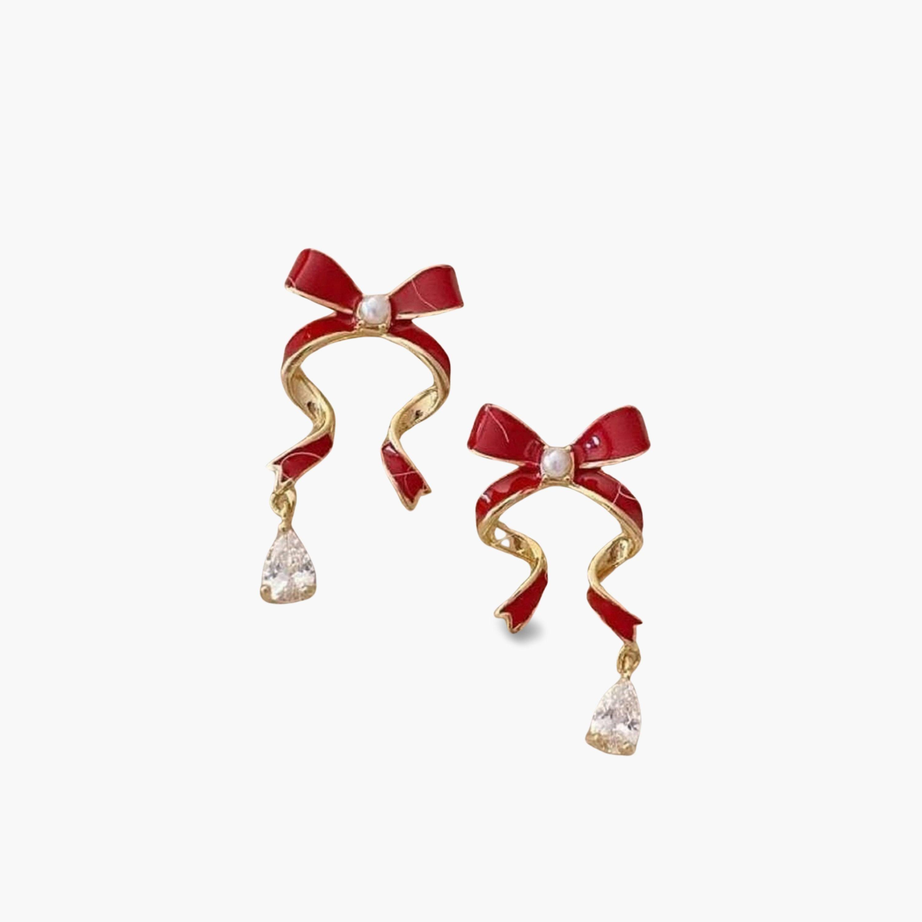 Take Two Water Drop Bow Earrings-women-watchesandjewellery-jewellery-earrings-image-1