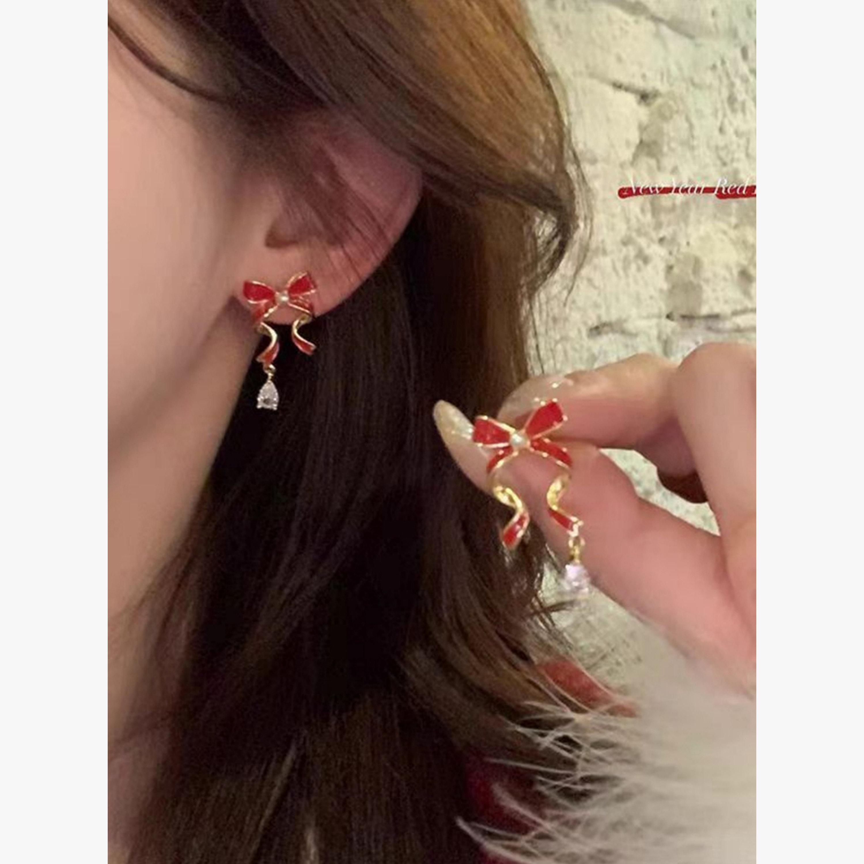 Take Two Water Drop Bow Earrings-women-watchesandjewellery-jewellery-earrings-image-3