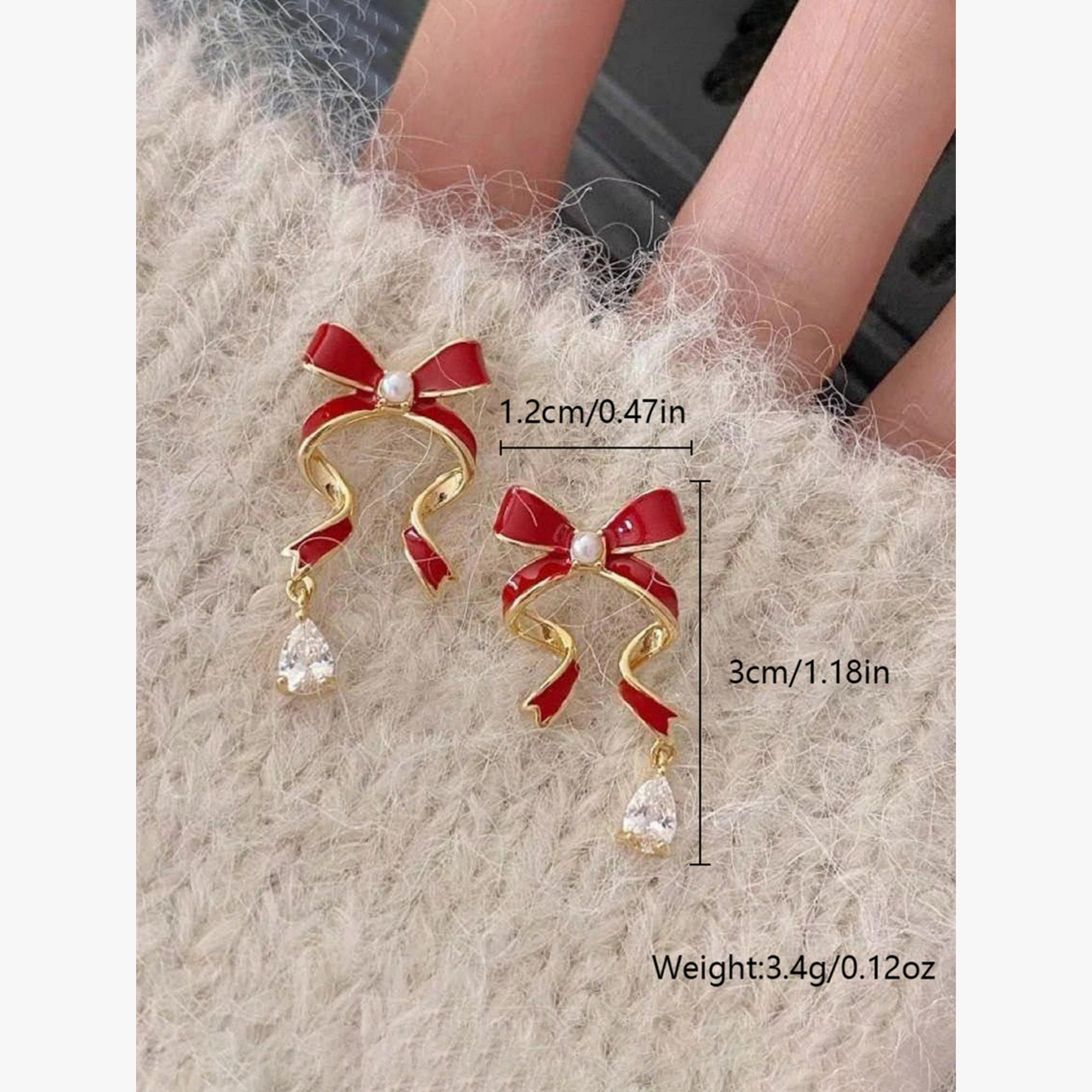 Take Two Water Drop Bow Earrings-women-watchesandjewellery-jewellery-earrings-image-4
