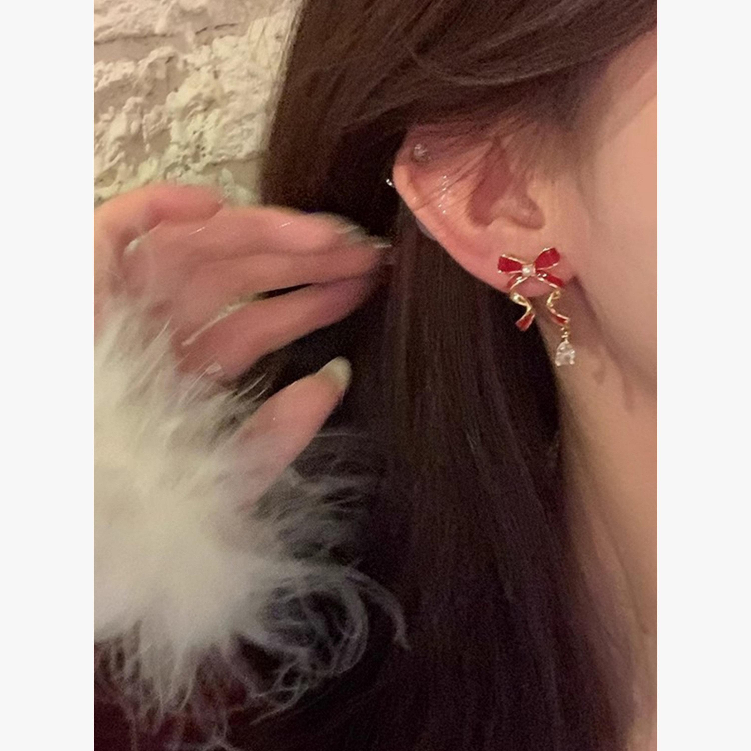 Take Two Water Drop Bow Earrings-women-watchesandjewellery-jewellery-earrings-image-5