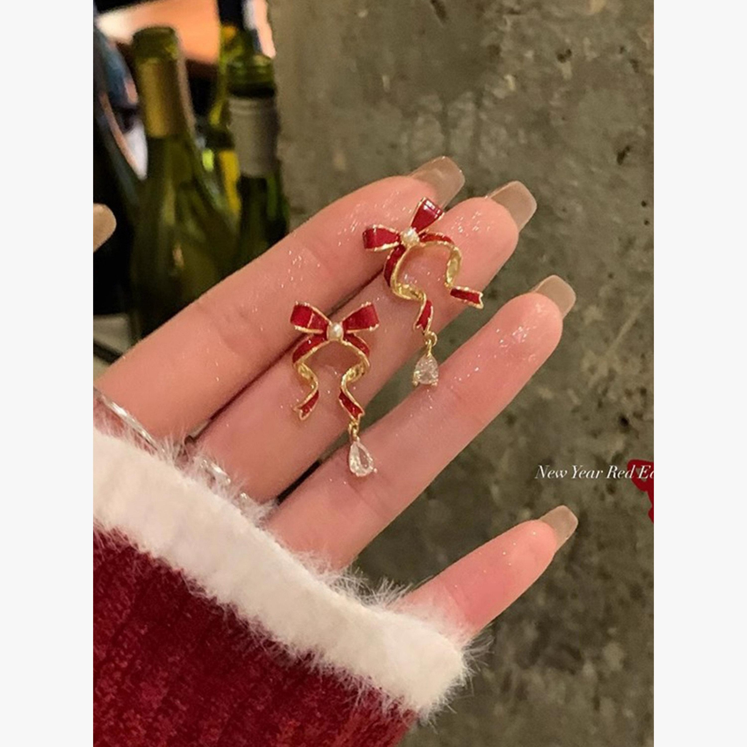 Take Two Water Drop Bow Earrings-women-watchesandjewellery-jewellery-earrings-image-6