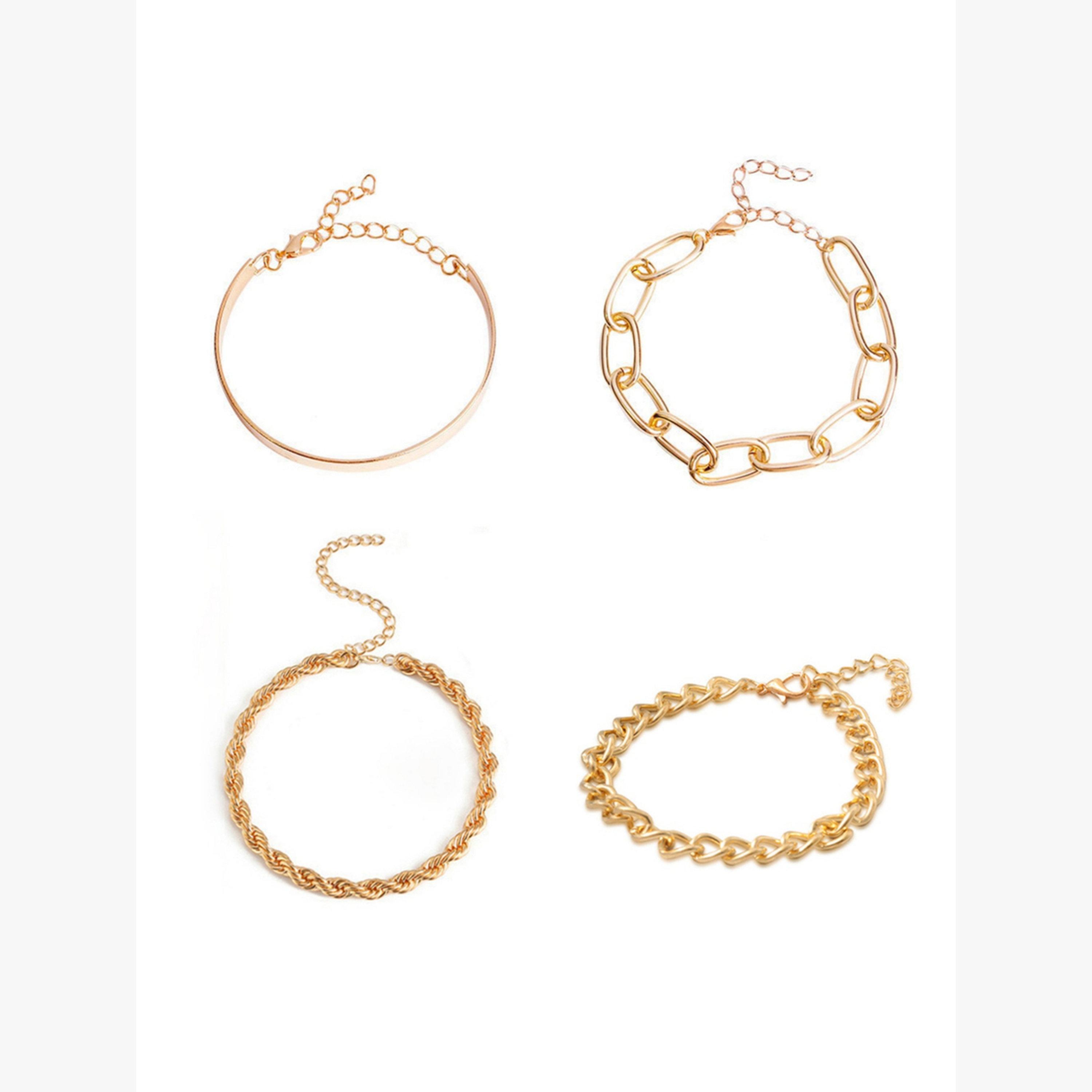 Take Two Set of 4 - Assorted Chain Bracelet-women-watchesandjewellery-jewellery-banglesandbracelets-image-1