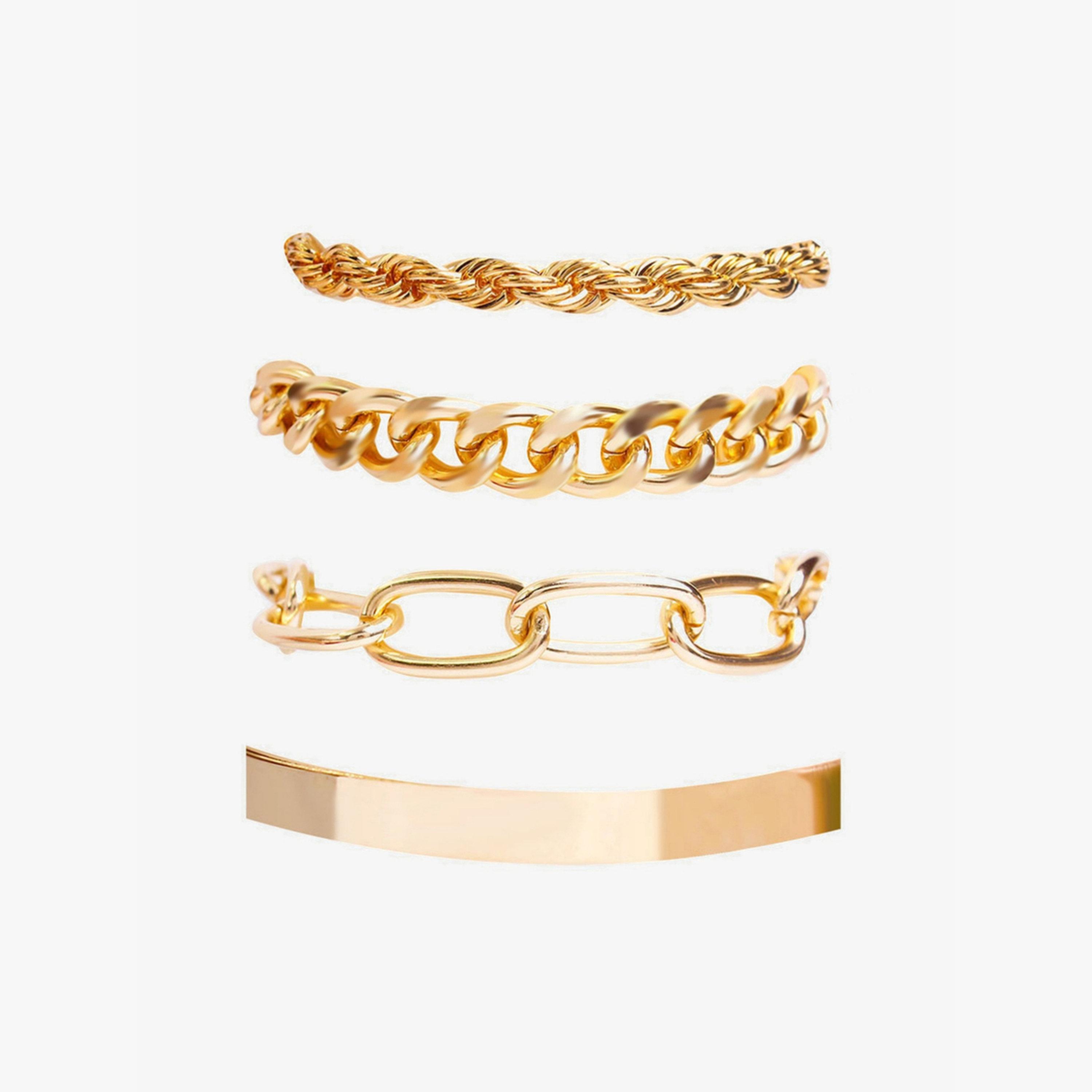 Take Two Set of 4 - Assorted Chain Bracelet-women-watchesandjewellery-jewellery-banglesandbracelets-image-6