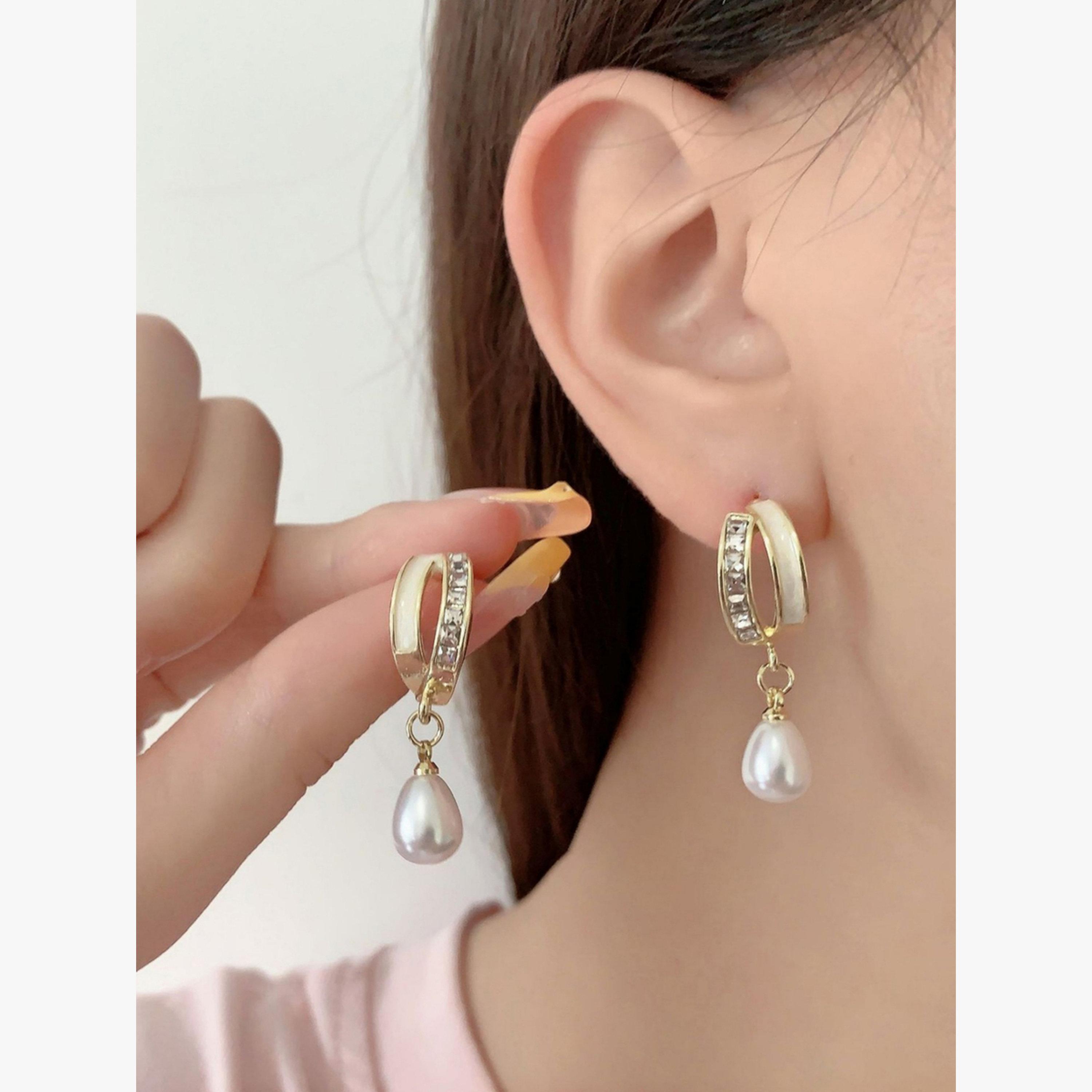 Take Two water drop pearl earrings-women-watchesandjewellery-jewellery-earrings-image-6