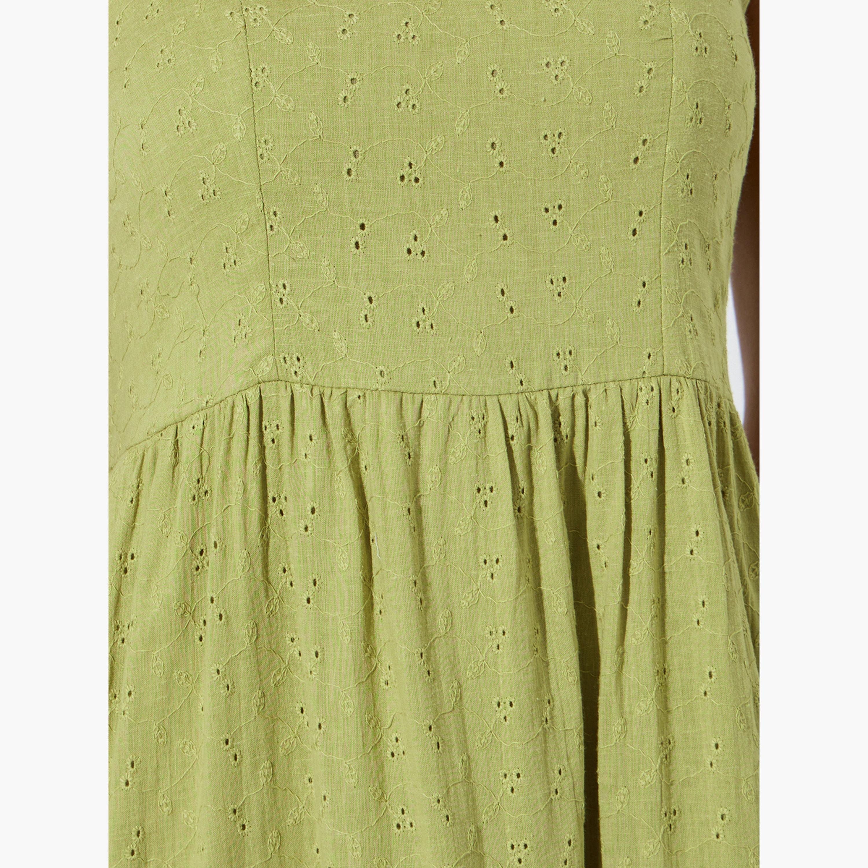 فستان طويل متعدد الطبقات بأشرطة كشكش وتفاصيل شيلي-women-clothing-dresses-image-5