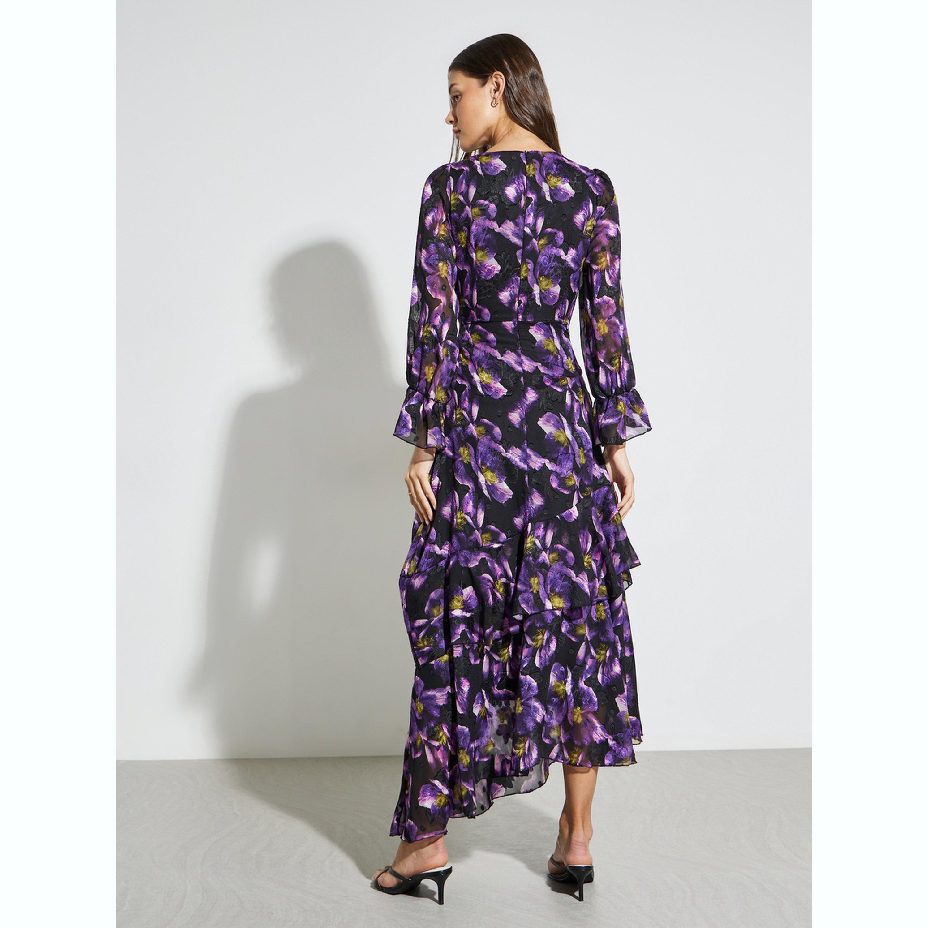 فستان طويل بأكمام طويلة ونقشة زهور أرجواني-women-clothing-dresses-image-4