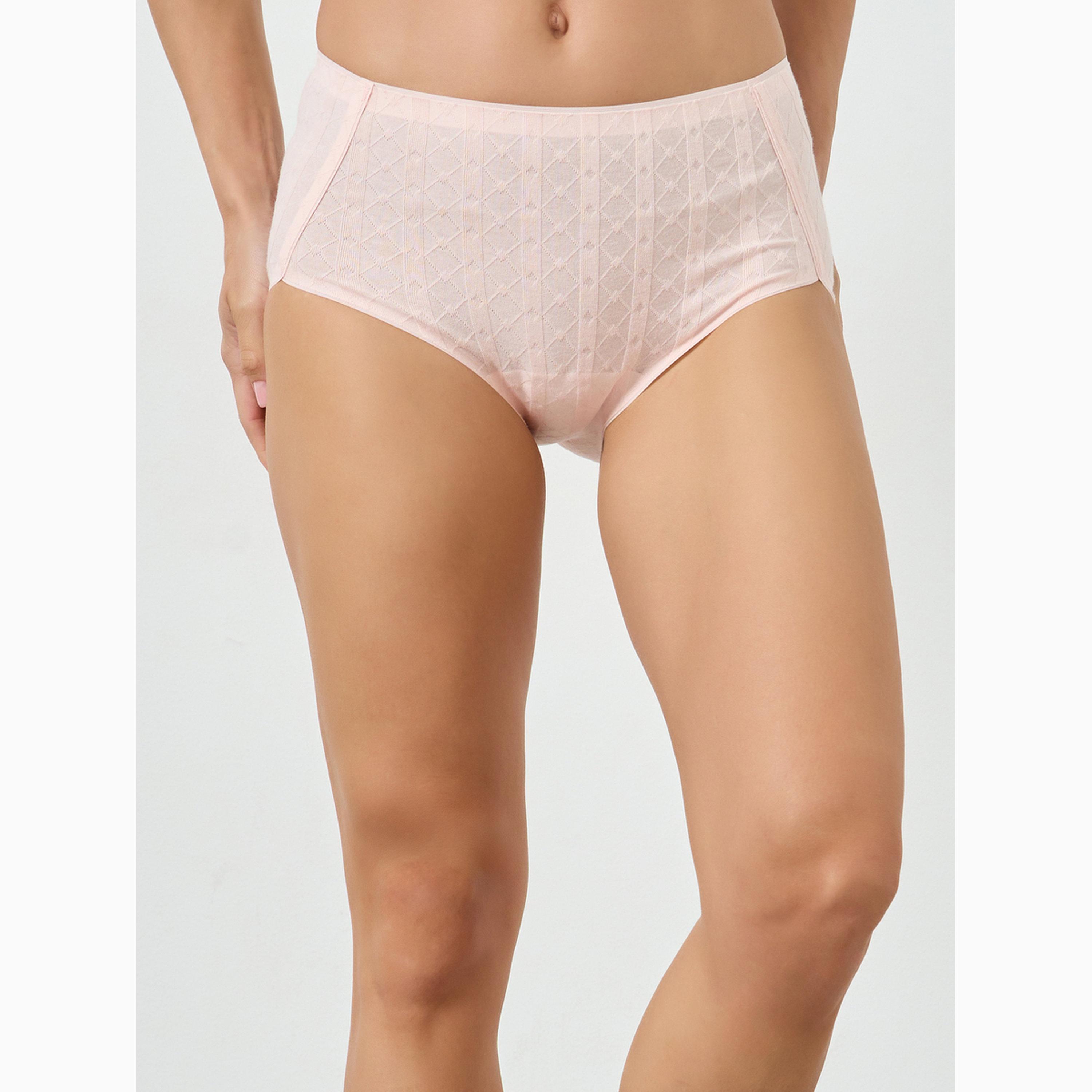 Styli Pack fo 3 - Jacquard Full Briefs With Cut and Sew Detail-women-clothing-lingerie-panties-image-6
