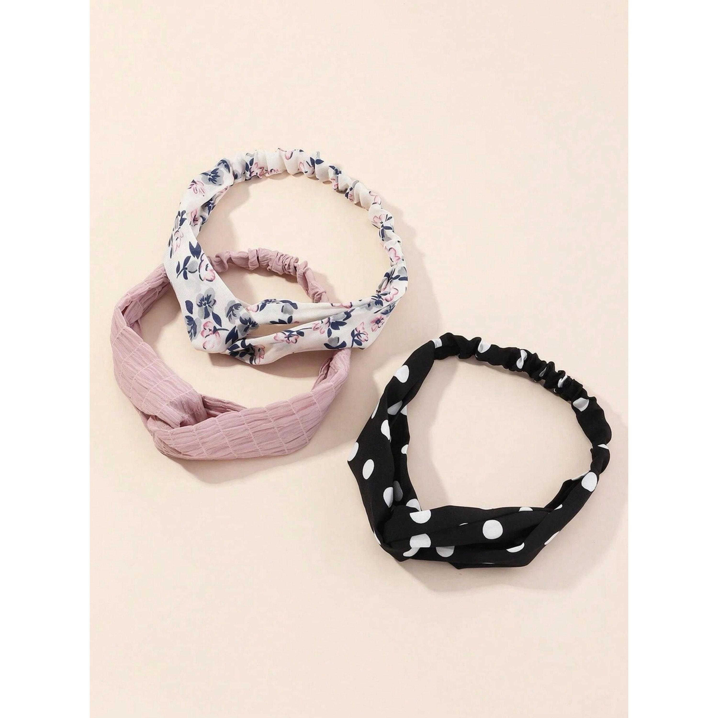 طقم ربطات رأس ملتوية مطبوعة - 3 قطع-women-hairaccessories-bands-image-4