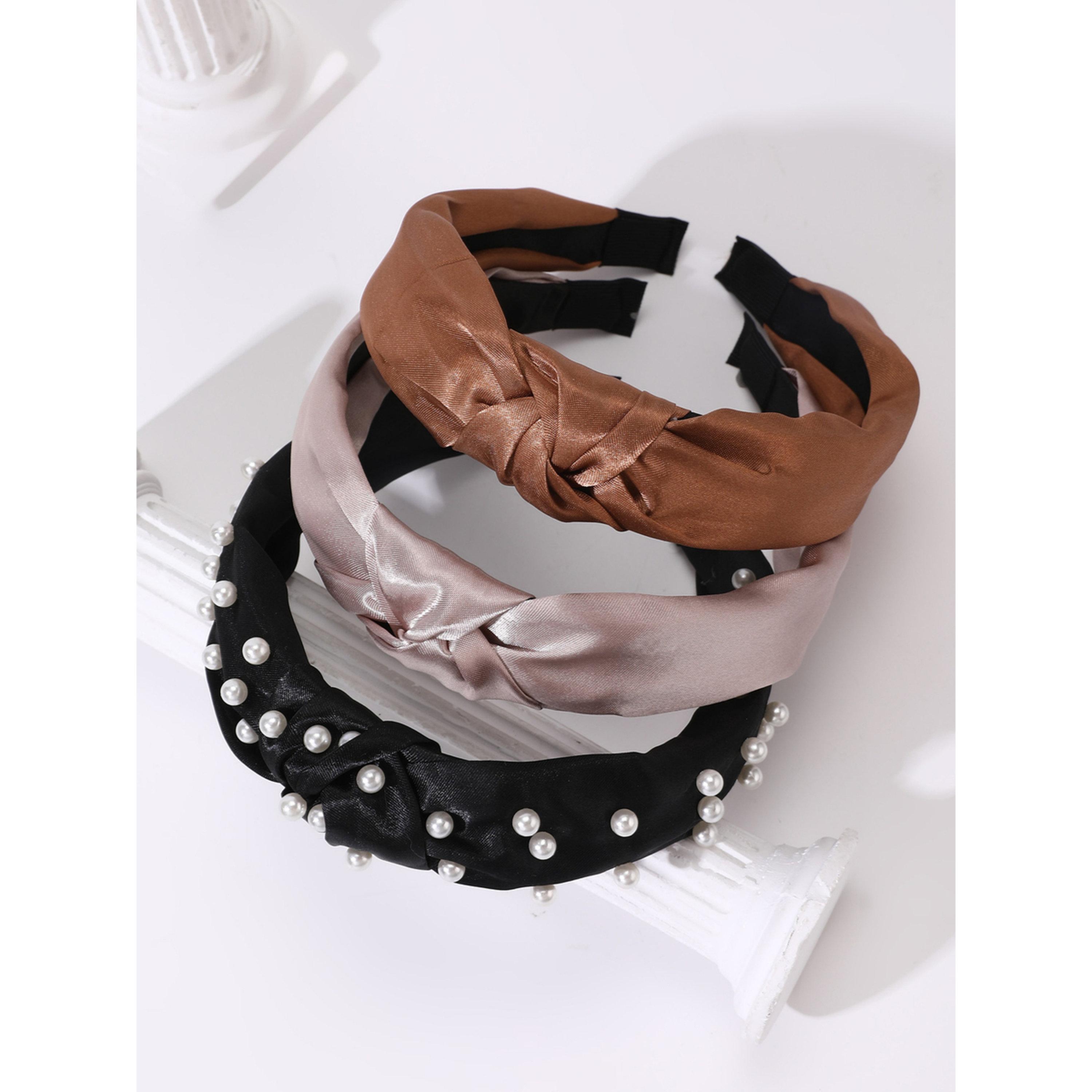 طقم ربطات رأس معقودة ومزينة - 3 قطع-women-hairaccessories-bands-image-2