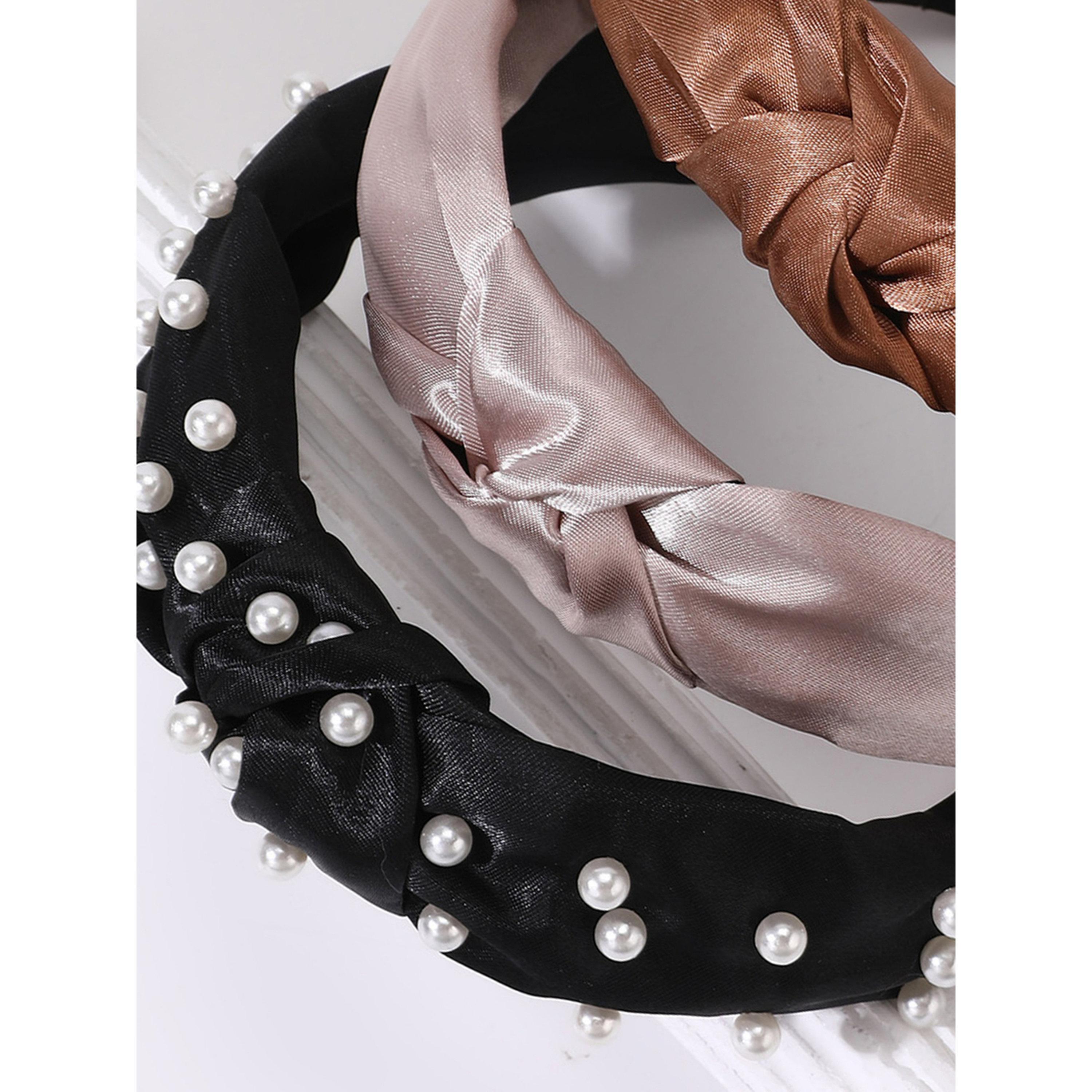 طقم ربطات رأس معقودة ومزينة - 3 قطع-women-hairaccessories-bands-image-3